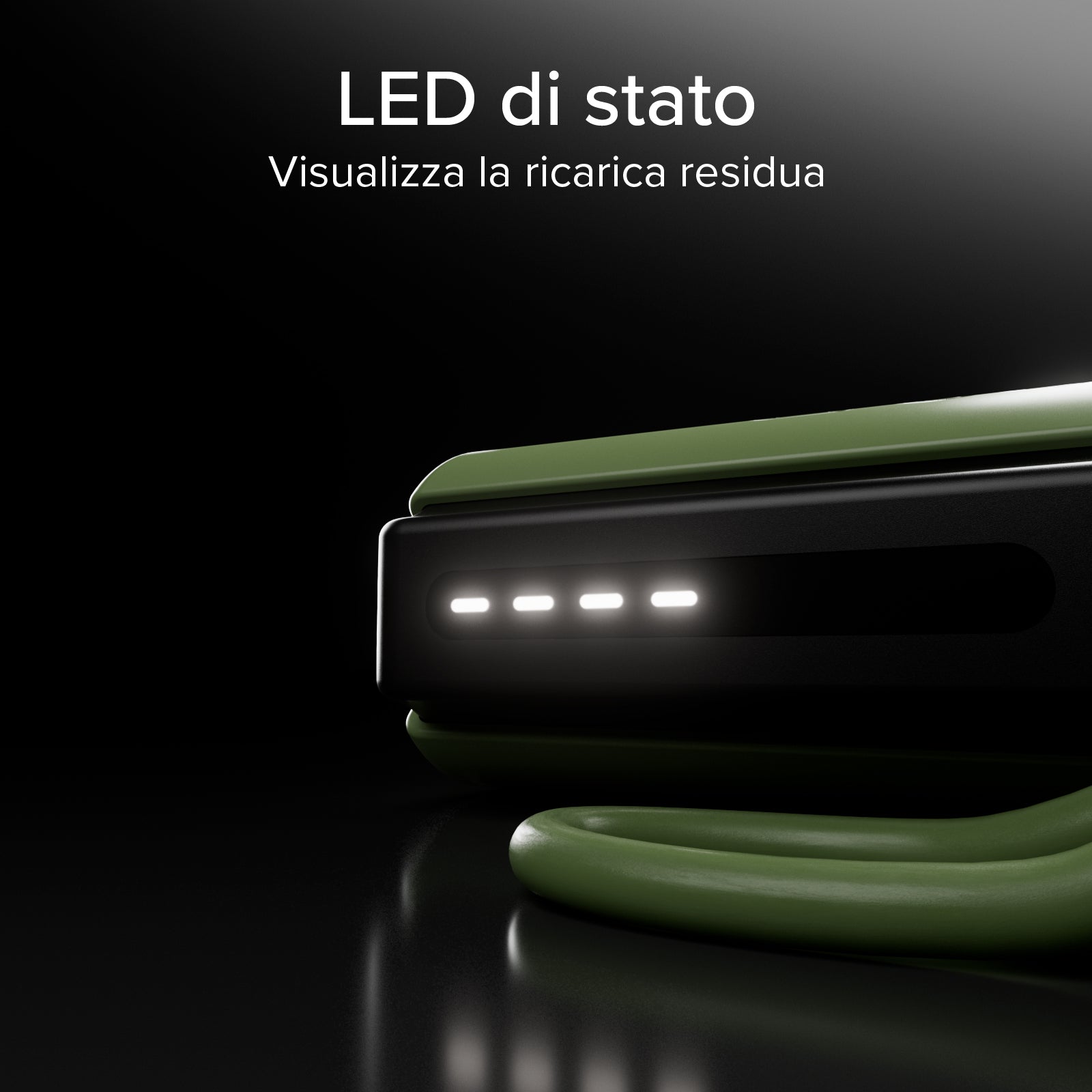 Batería externa compacta de 5000 mAh con linterna LED, puerto USB-C de 10 W, cable USB-C incluido, ideal para la vida al aire libre y las acampadas