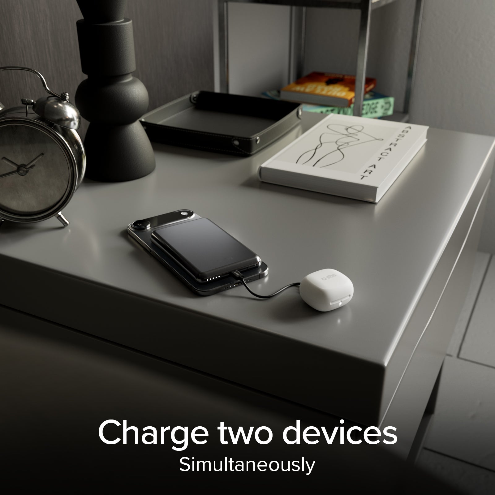 Magnetische Wireless-Powerbank 5000 mAh mit 20W Power Delivery, Aluminium, MagSafe-kompatibel