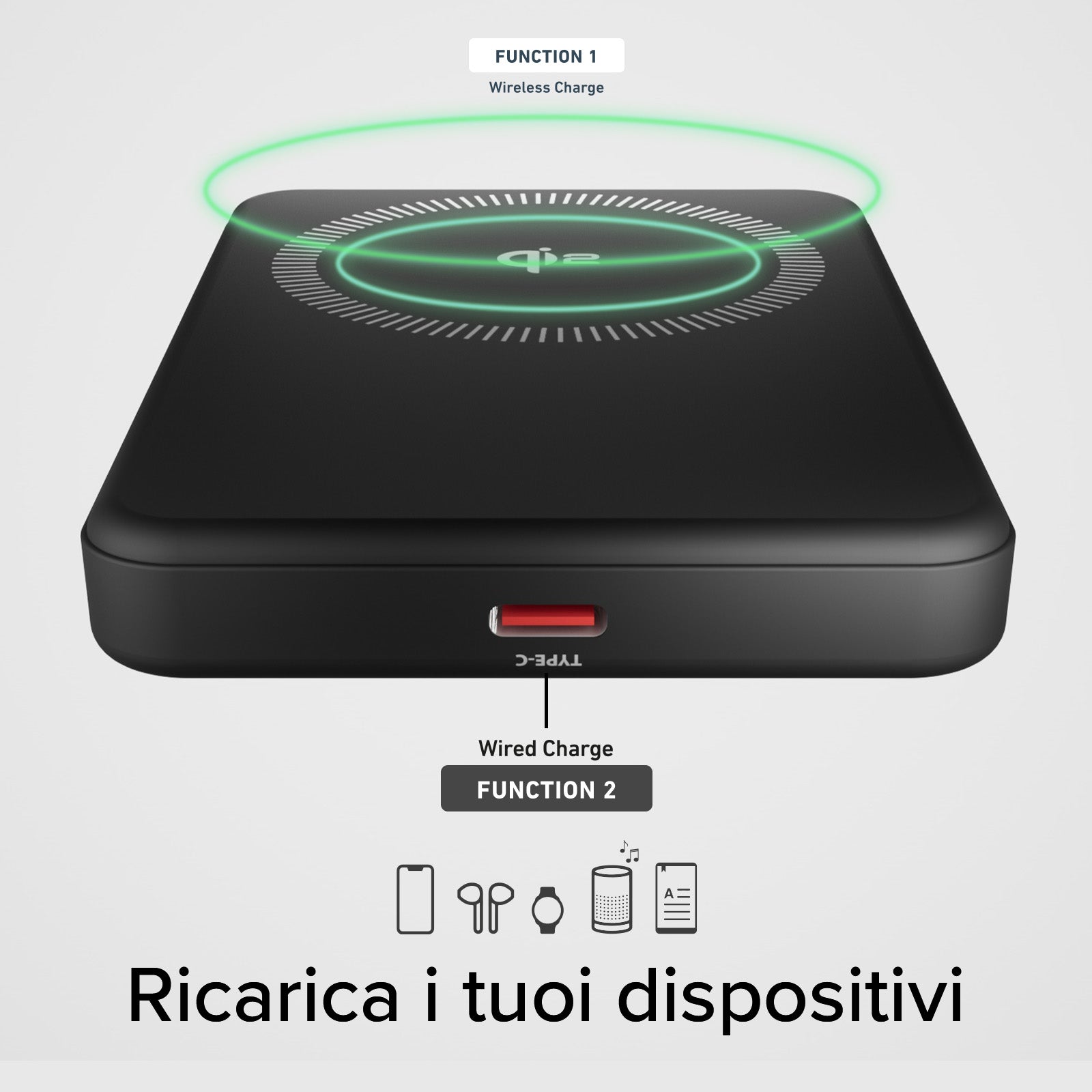 5000 mAh MagSafe-compatible Mag Power Bank Qi2