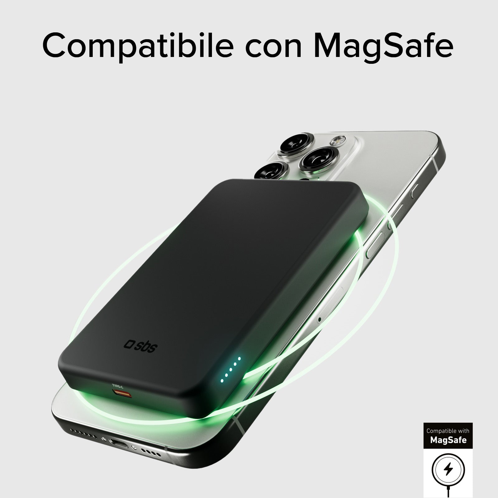 5000 mAh MagSafe-compatible Mag Power Bank Qi2