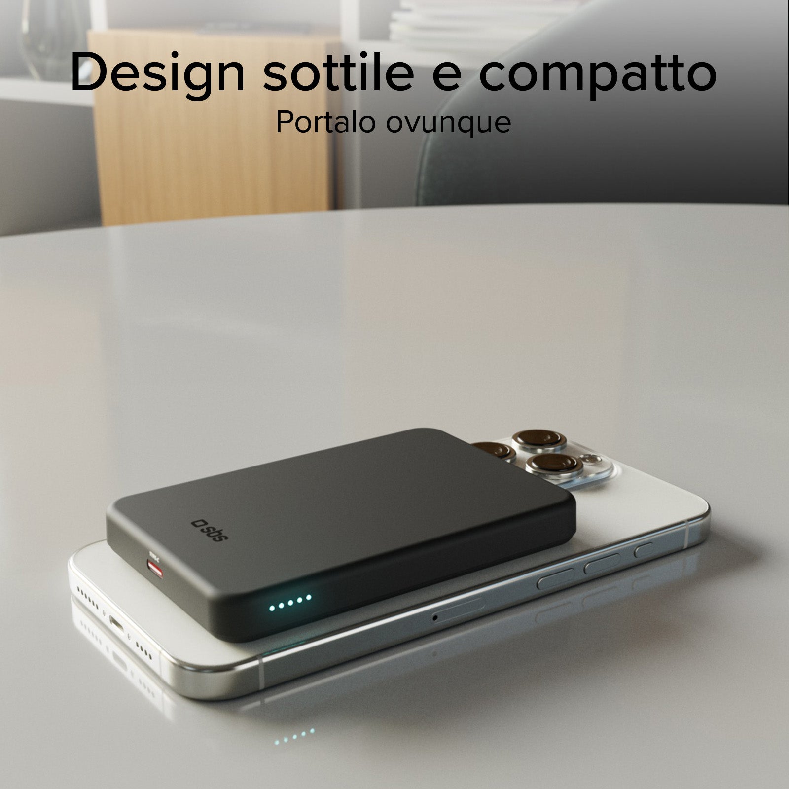 5000 mAh MagSafe-compatible Mag Power Bank Qi2