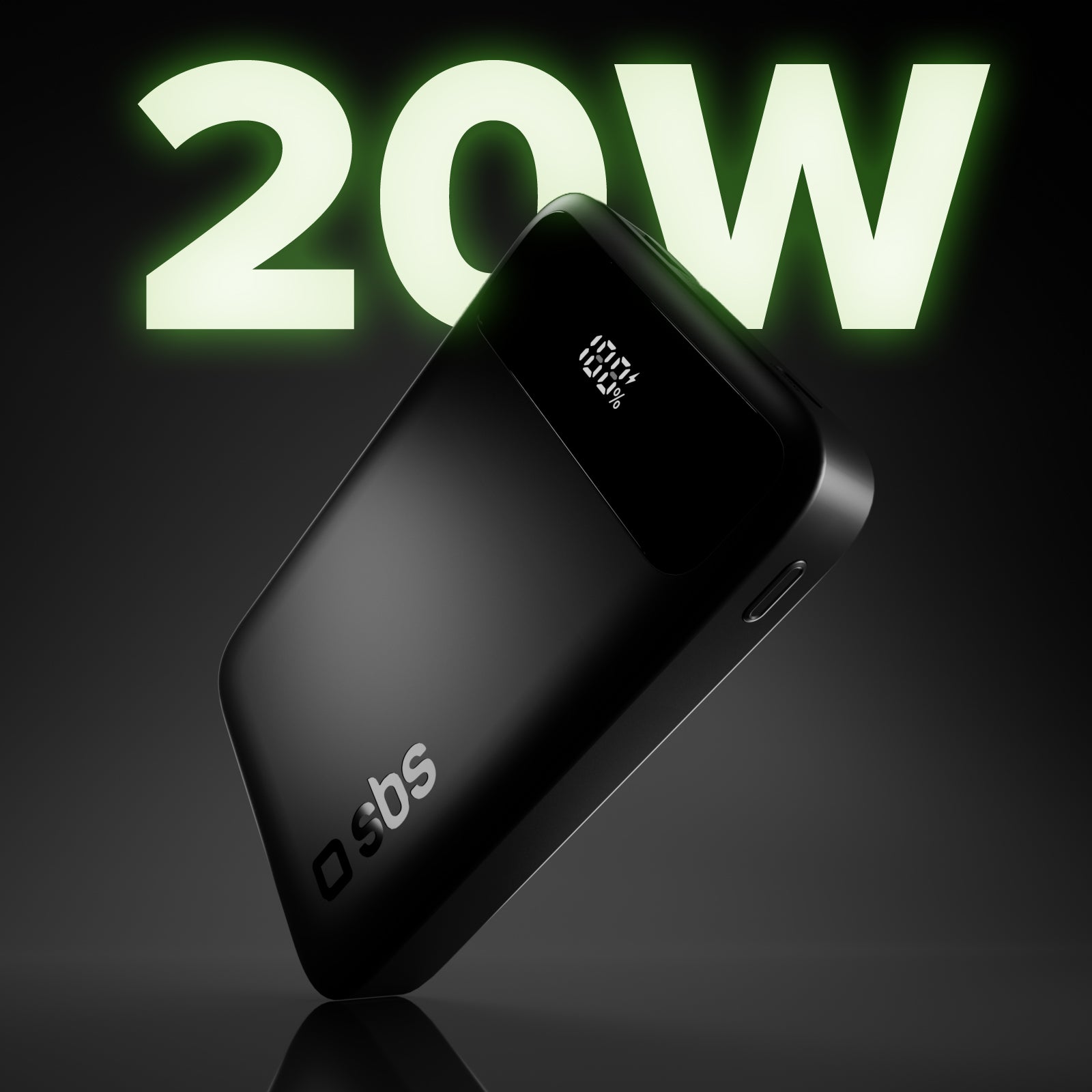 Chargeur compact 10 000 mah avec charge rapide et affichage LCD