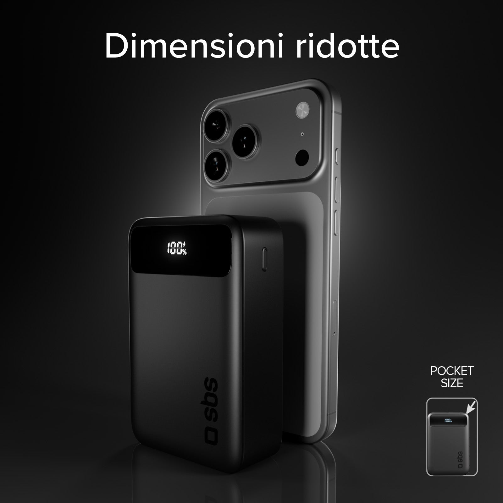 Kompakte Powerbank mit 20.000 mAh, Display und Schnellladefunktion mit 20 W über USB-C und USB-A