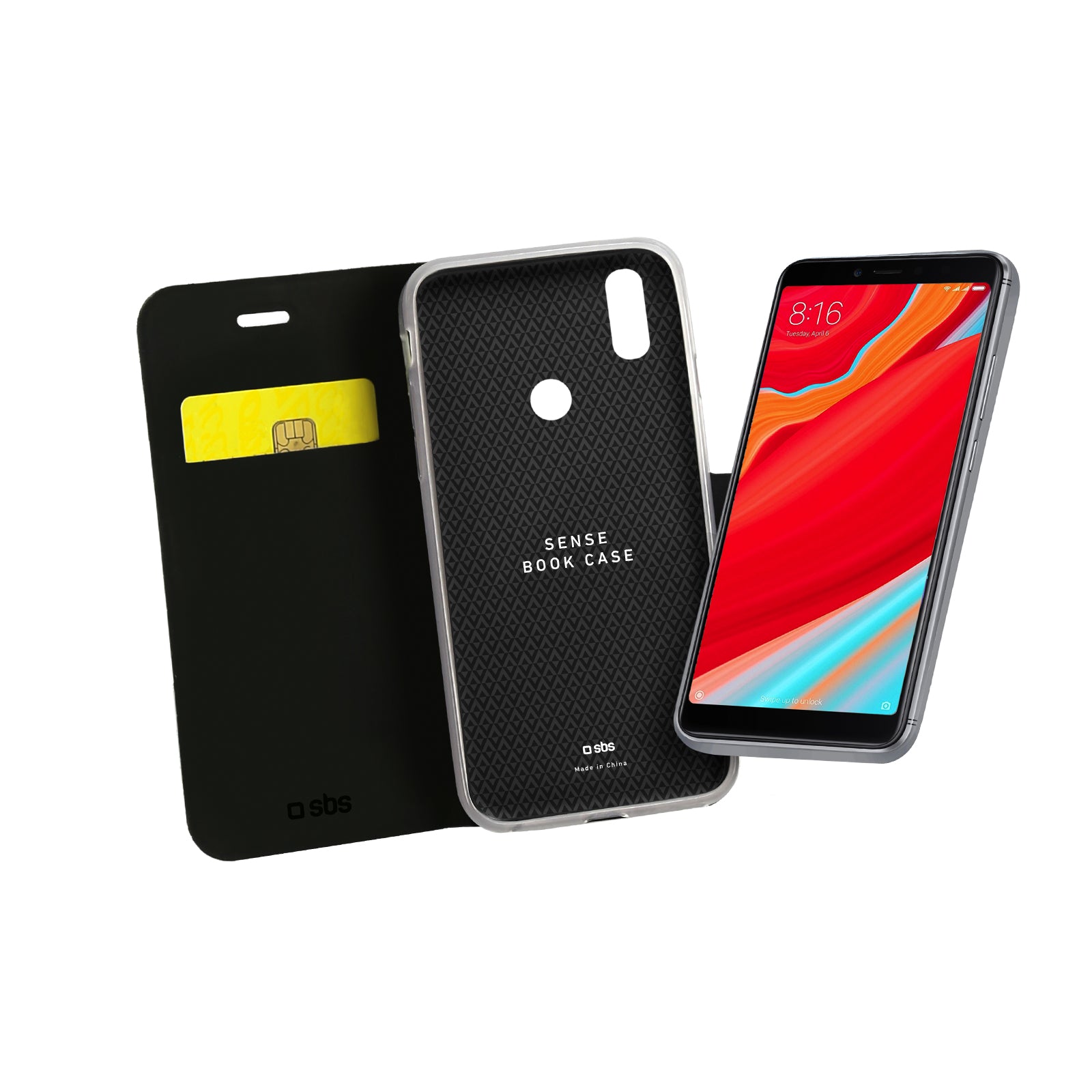 Custodia Book Sense per Xiaomi Redmi S2