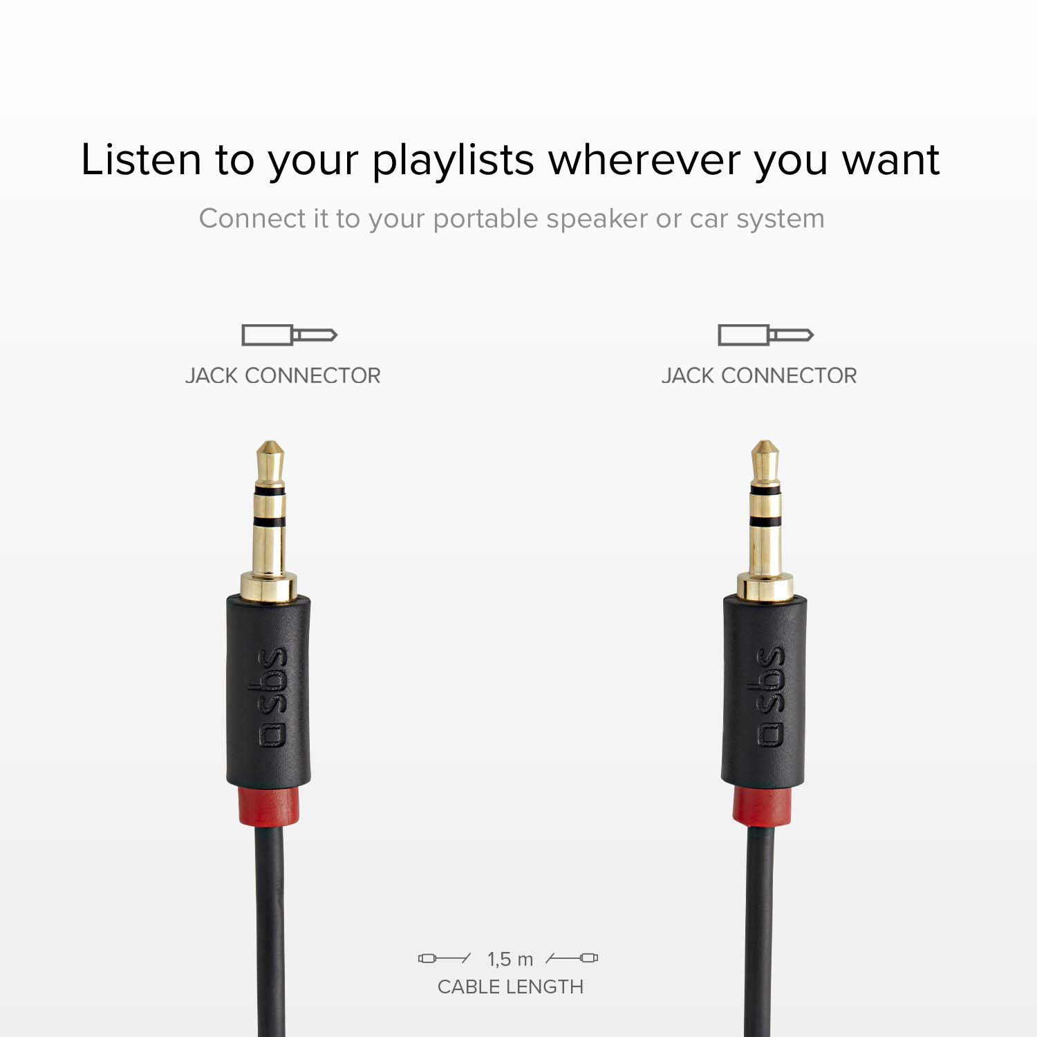 Cavo audio stereo Jack 3,5 mm per cellulari e smartphone
