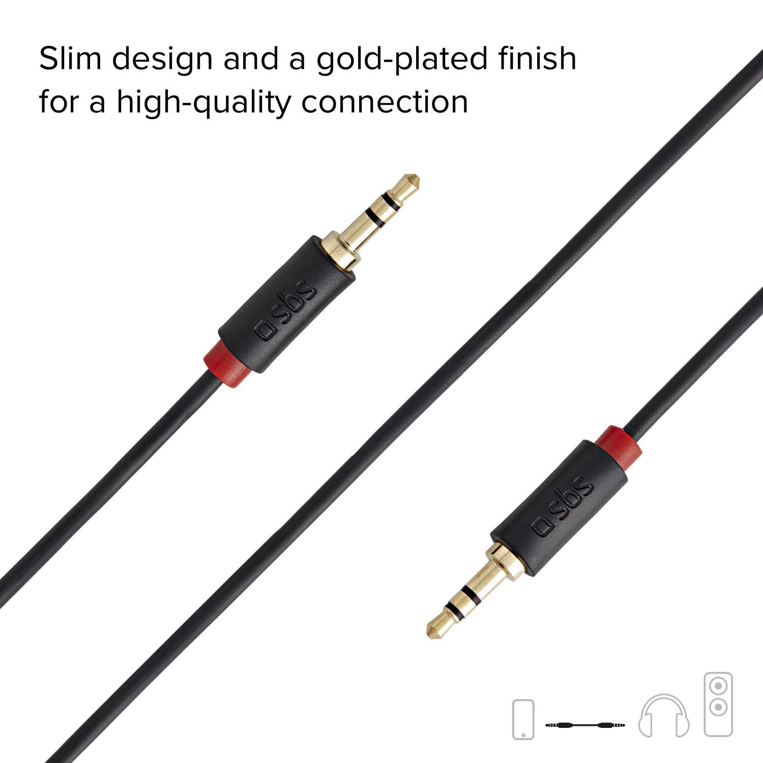 Cavo audio stereo Jack 3,5 mm per cellulari e smartphone