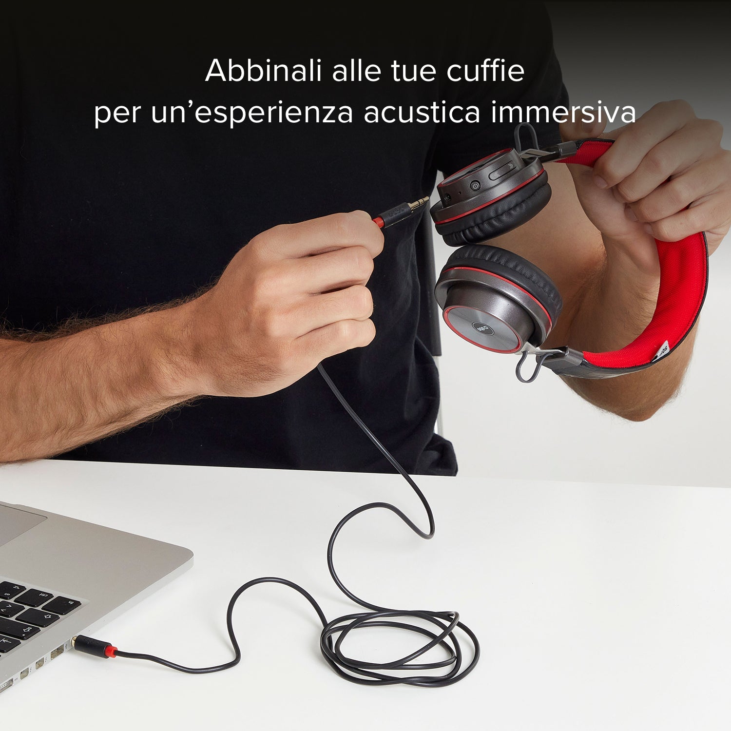 Cavo audio stereo Jack 3,5 mm per cellulari e smartphone