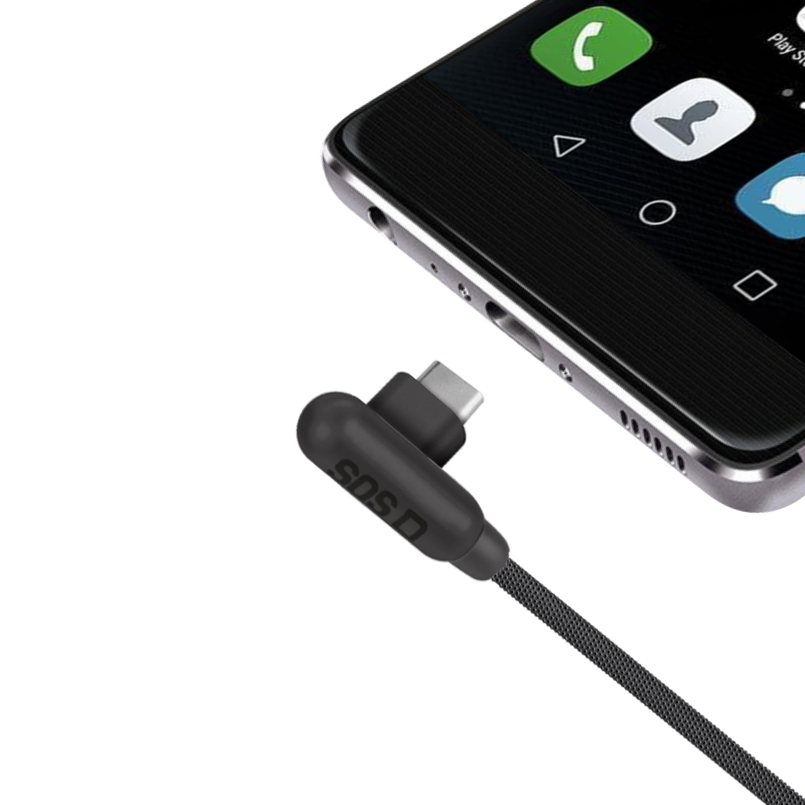 Slabo Cavo USB 3.0 Type C Da 1m, Ricarica E Sincronizzazione Rapida Per Cat S52, Cat S61, Cat S62 Pro, Nero, Trasferimento Fino A 5 Gbit/s
