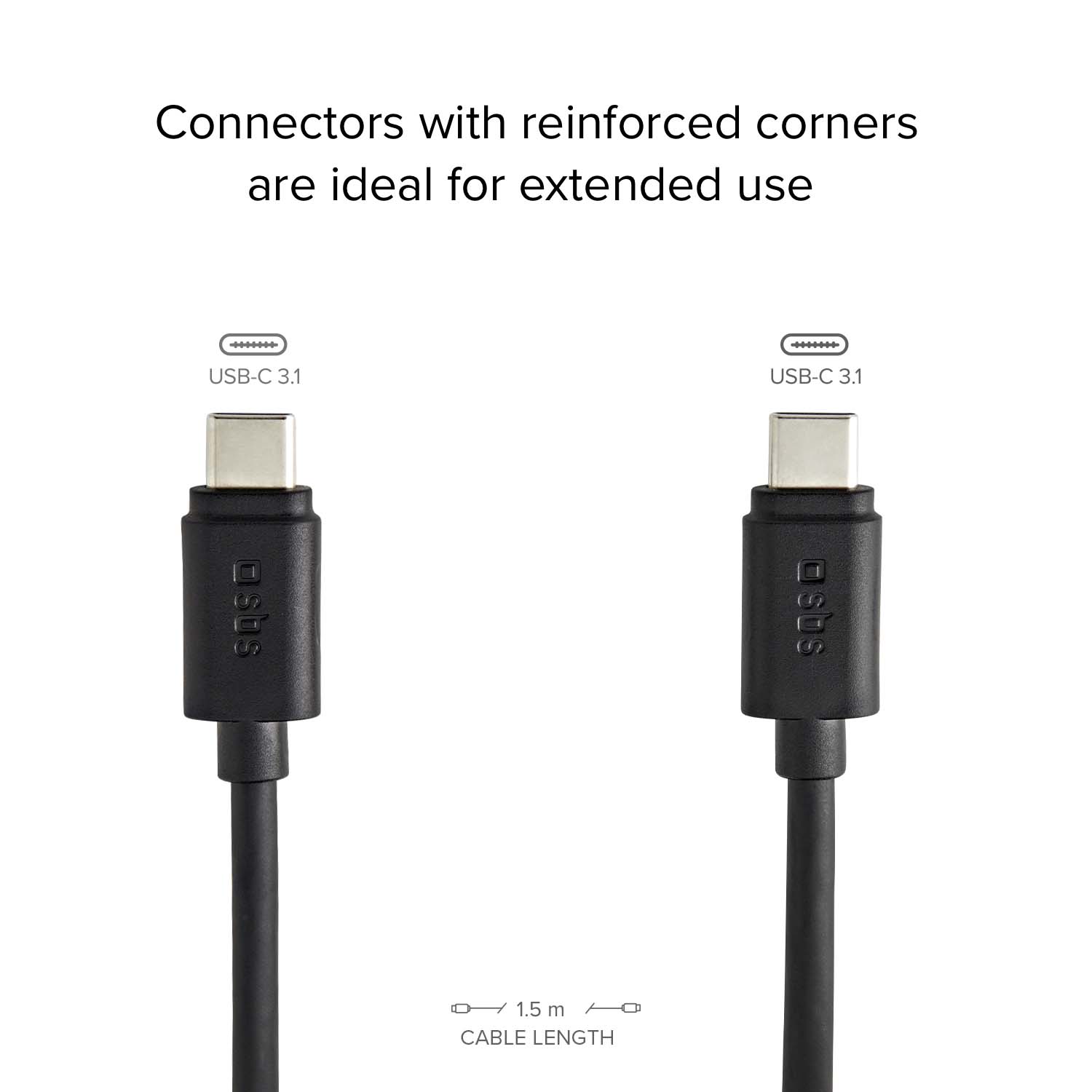 Câble données et recharge avec connecteurs Type C 3.1