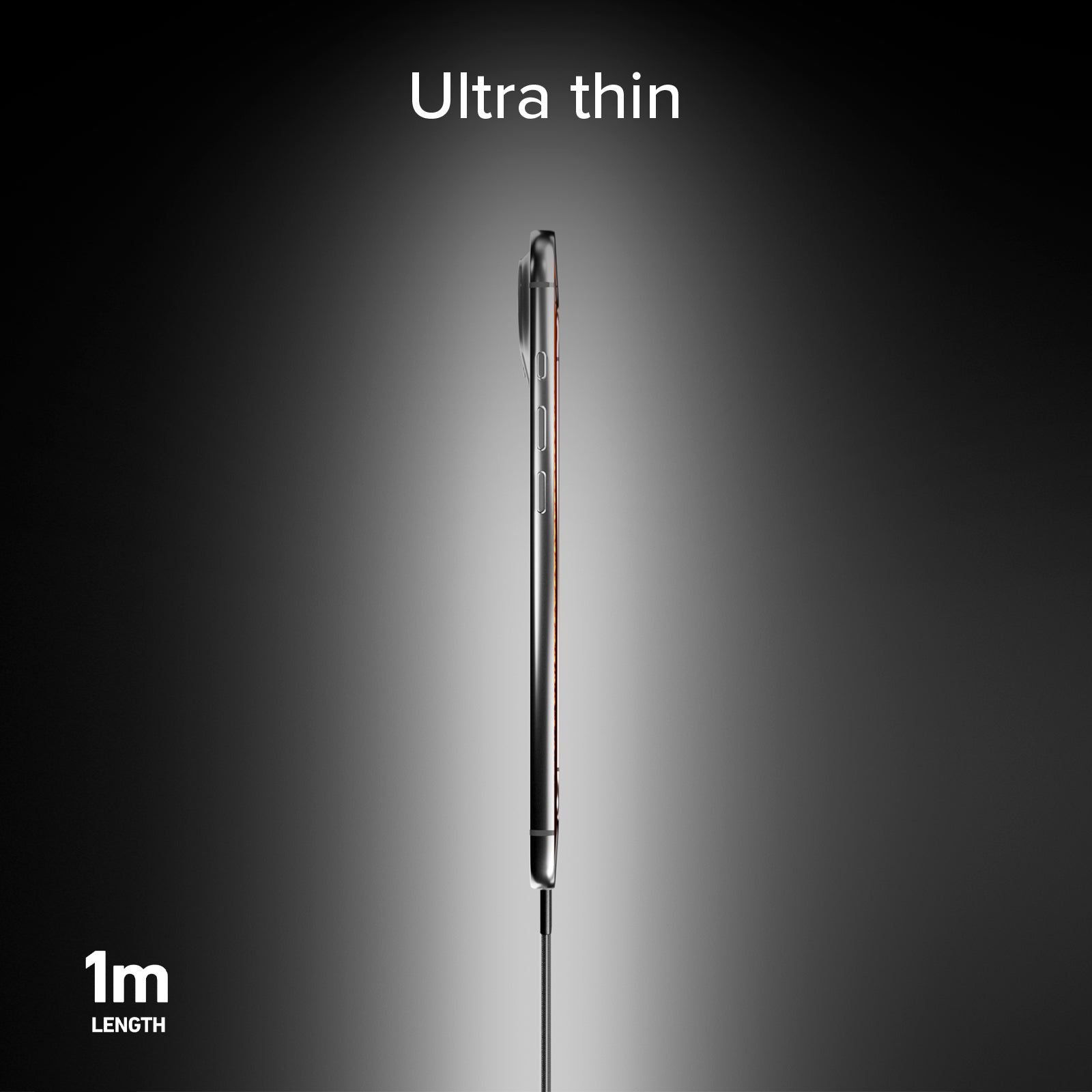 El cable de carga y datos, con conectores USB-C 2.0, 1 m