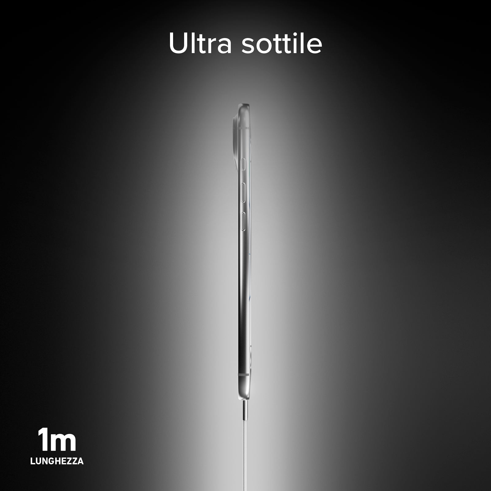 El cable de carga y datos, con conectores USB-C 2.0, 1 m