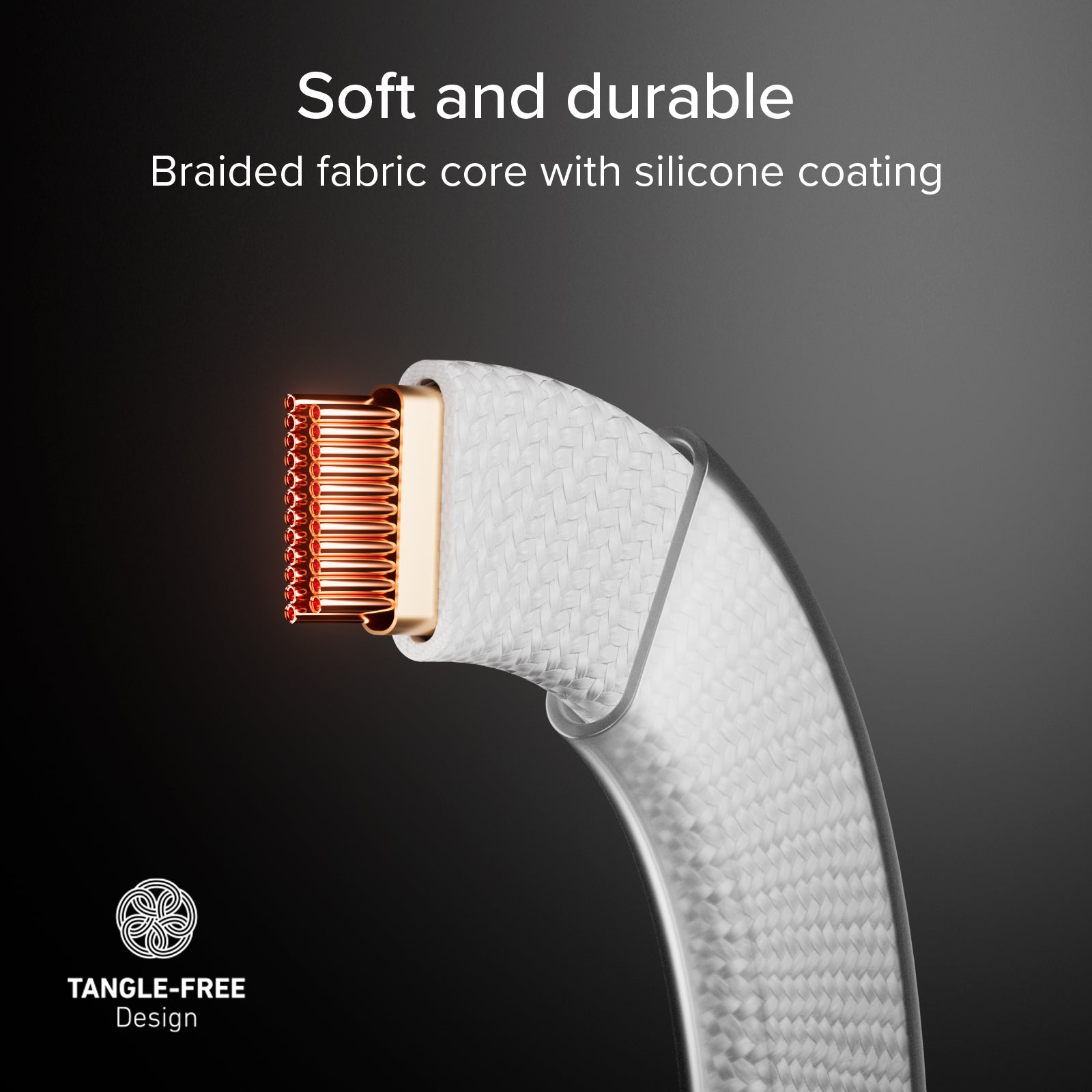 El cable de carga y datos, con conectores USB-C 2.0, 1 m