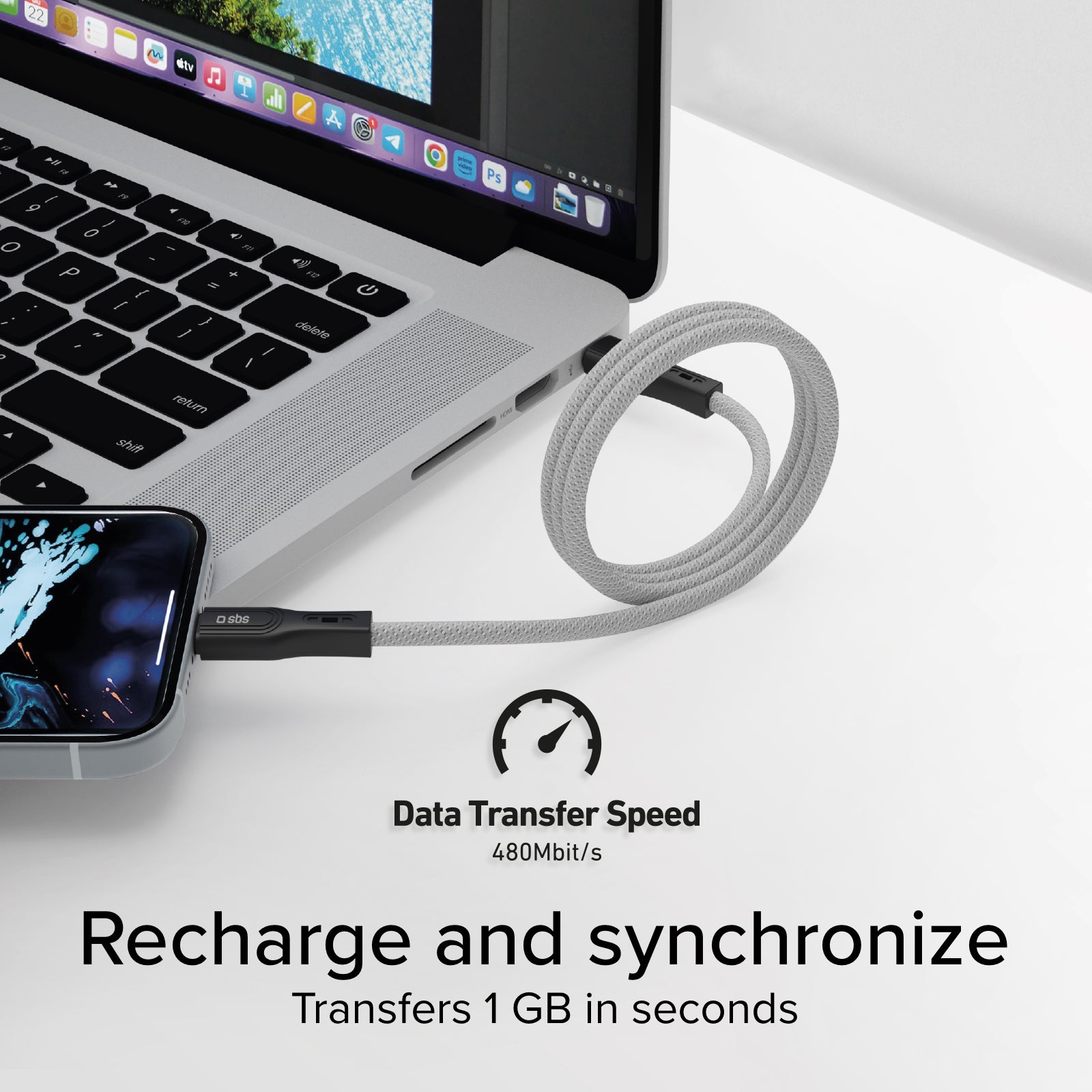 Magnetisches USB-C-auf-USB-C-Kabel, 1 Meter