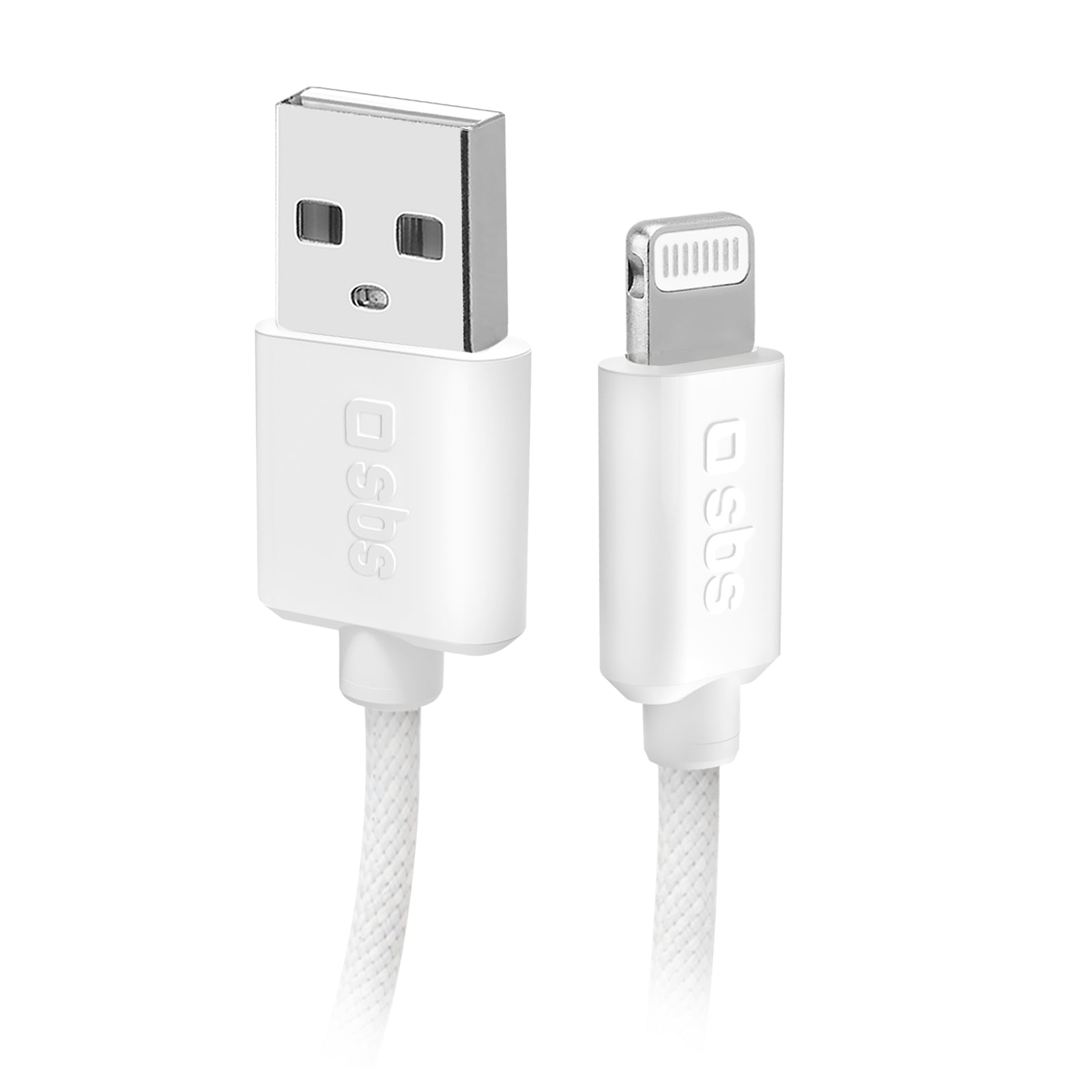 USB-A - Lightning fabric cable with cable clip, 1.5 metres