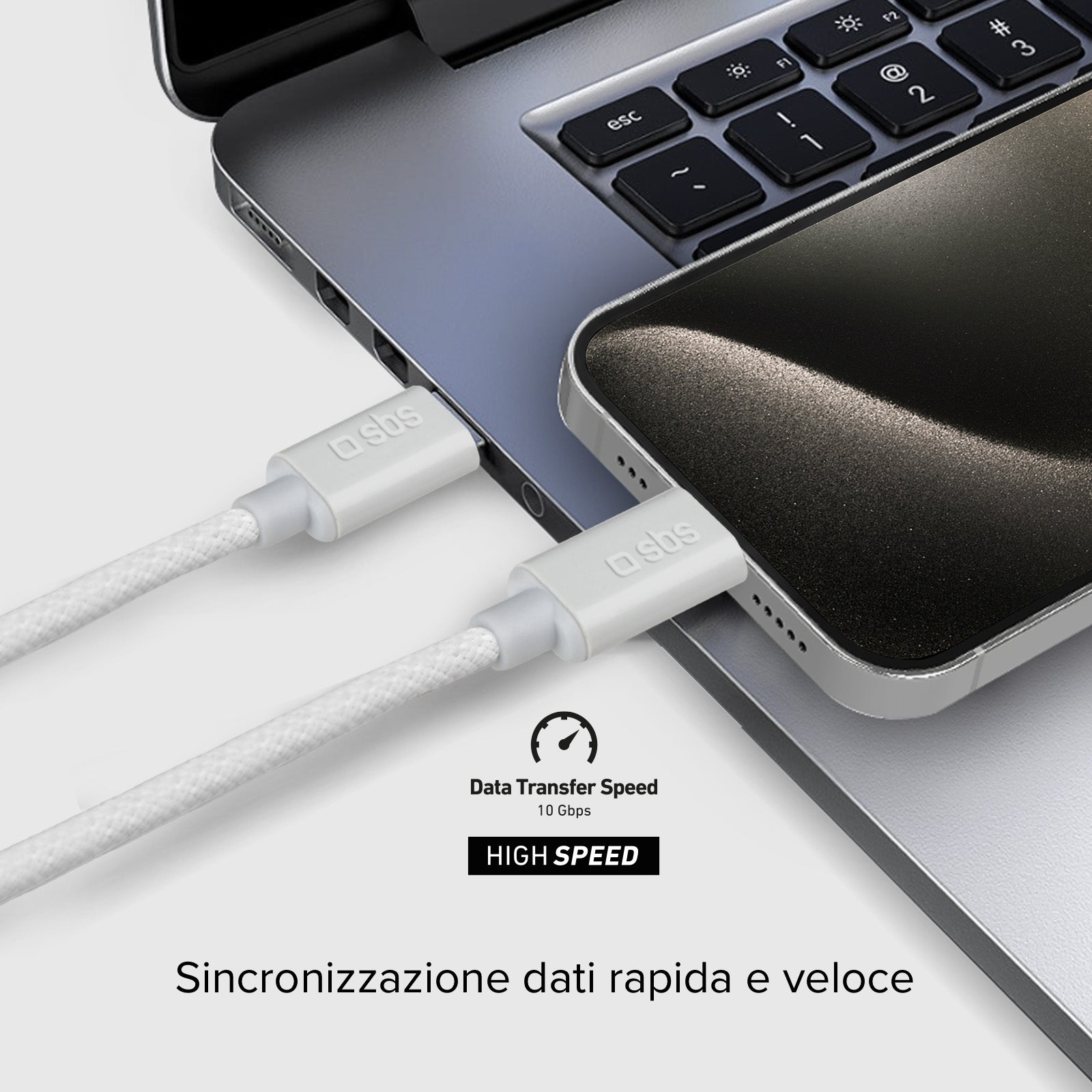 Câble de charge et données USB-C 3.2, compatible avec la technologie Power Delivery 240 Watts