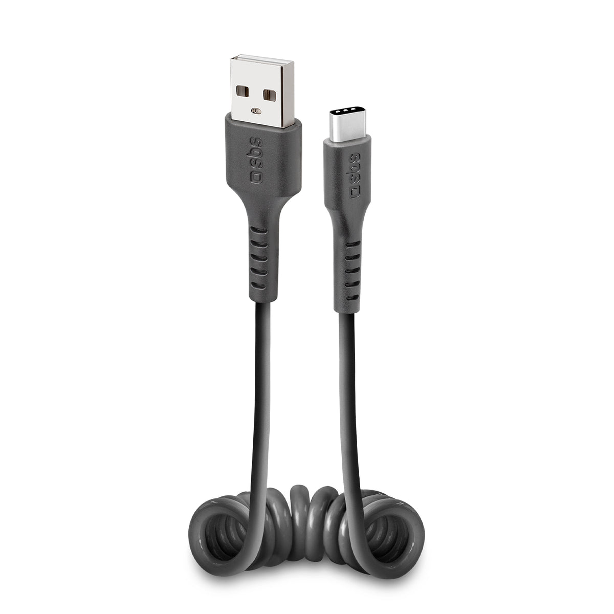 Cavo USB a spirale tipo C angolato da USB C a USB2.0, cavo