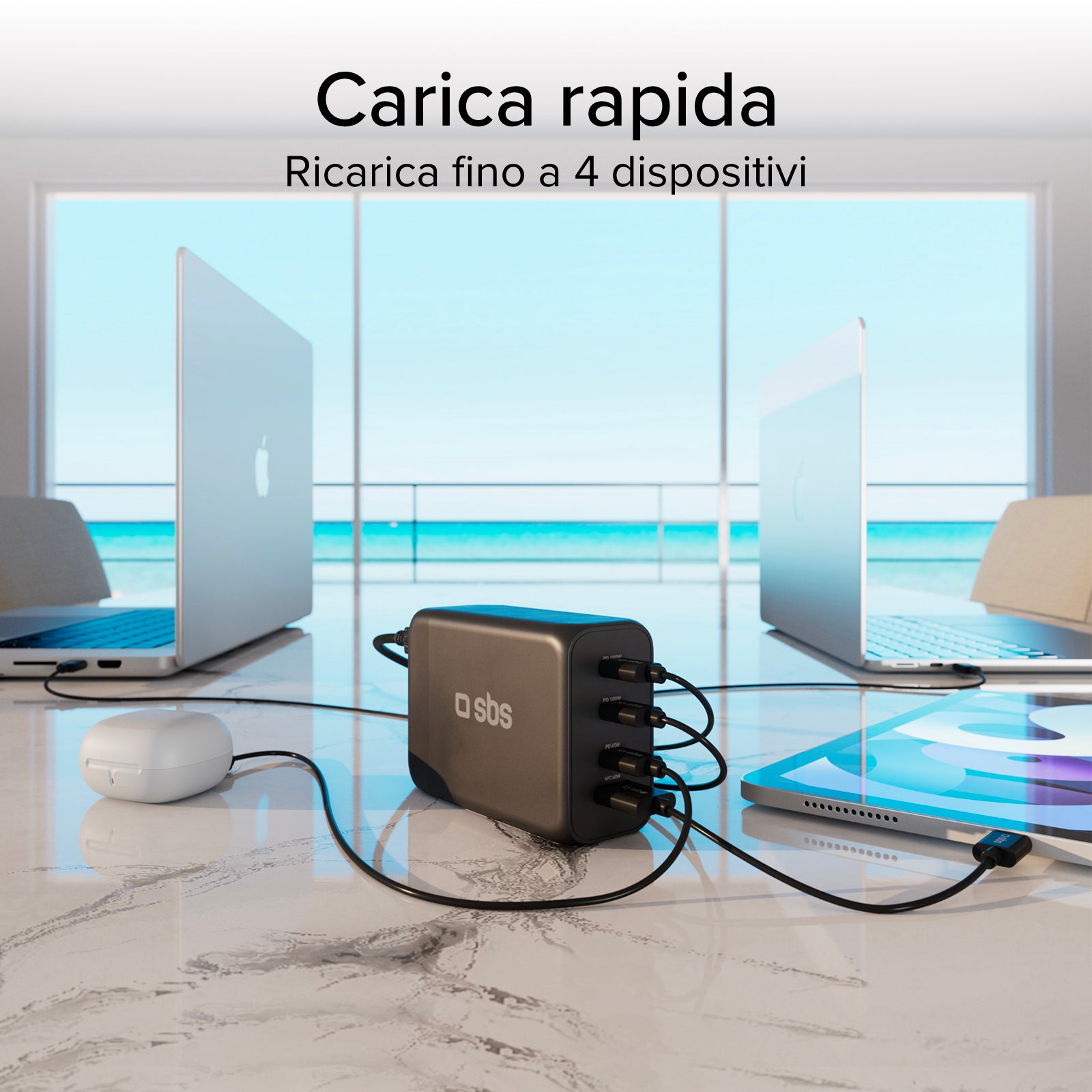 Stazione di ricarica GaN da 200 Watt