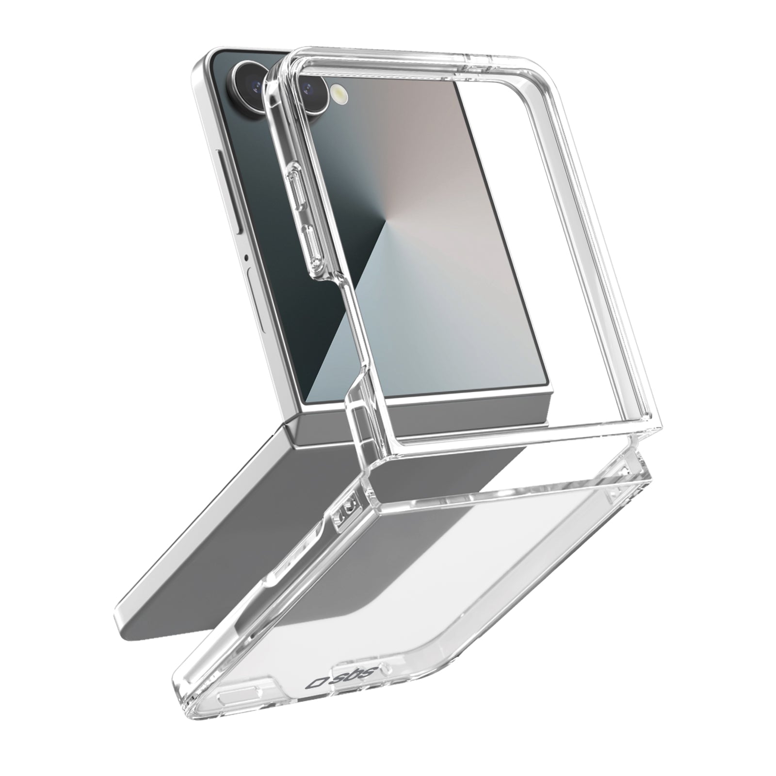 Funda híbrida para Samsung Z Flip 7, funda flip transparente