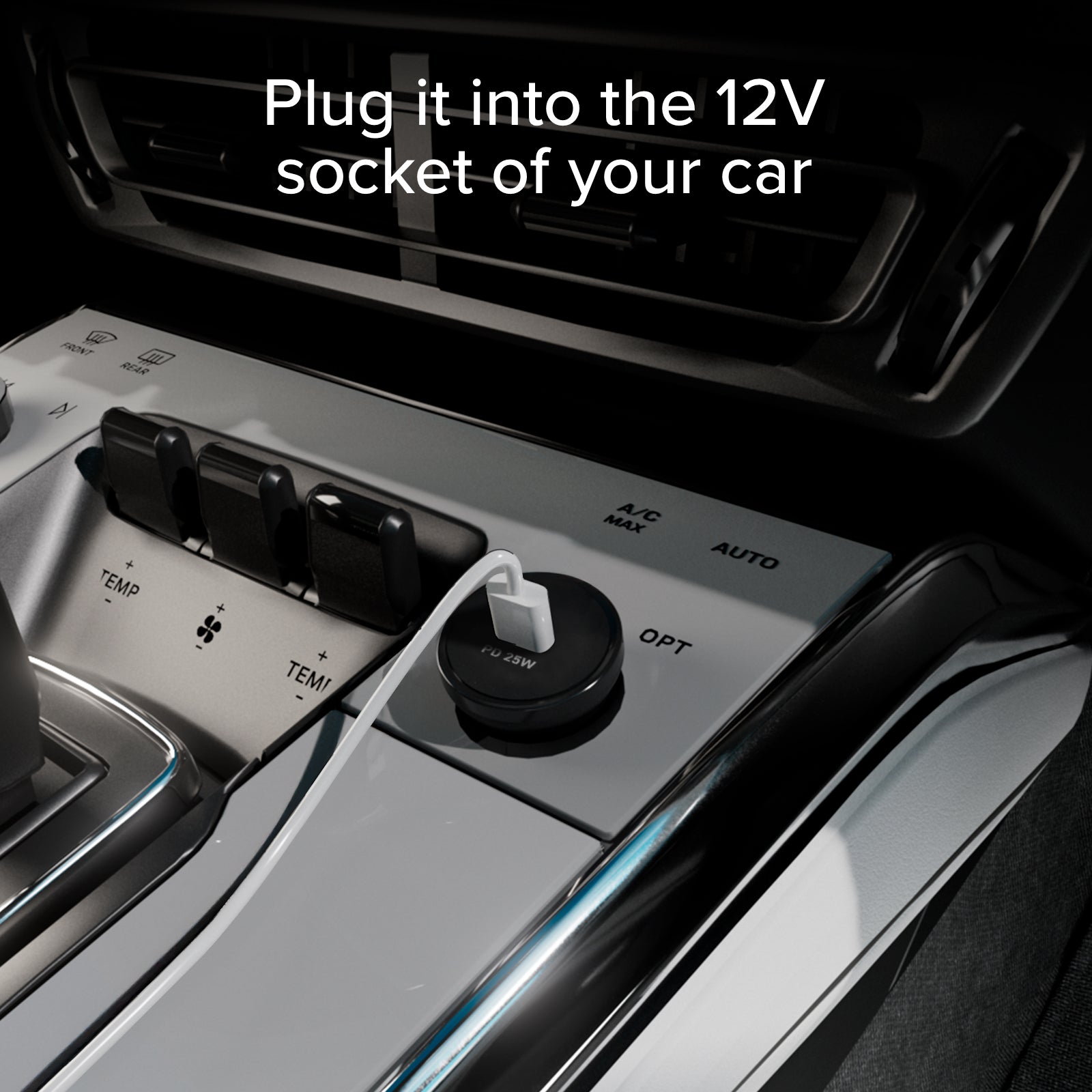 PD 25 Watt Autoladegerät-Kit + USB-C-Kabel