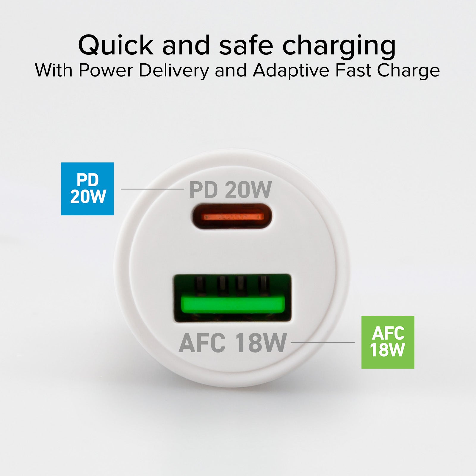 Chargeur de voiture 20&nbsp;W