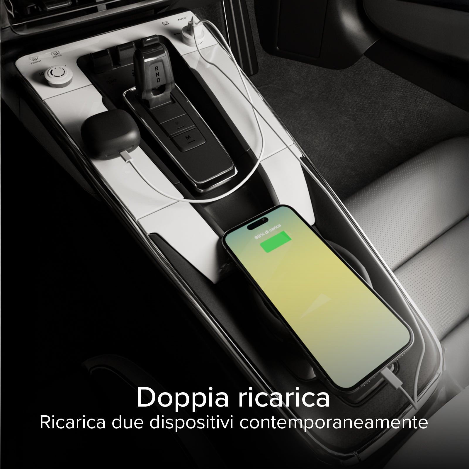 Caricatore auto - Ricarica ultra rapida 20 Watt con due porte USB