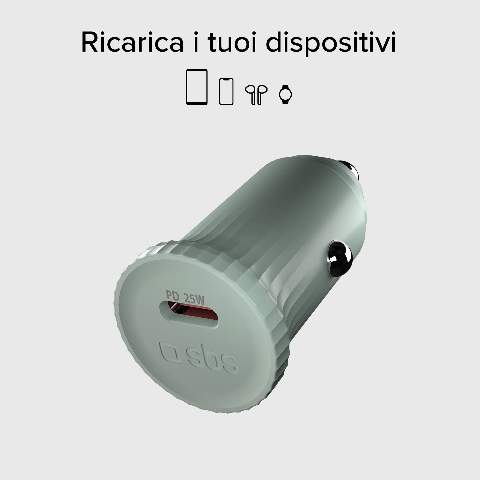 Cargador de coche con material reciclado GRS