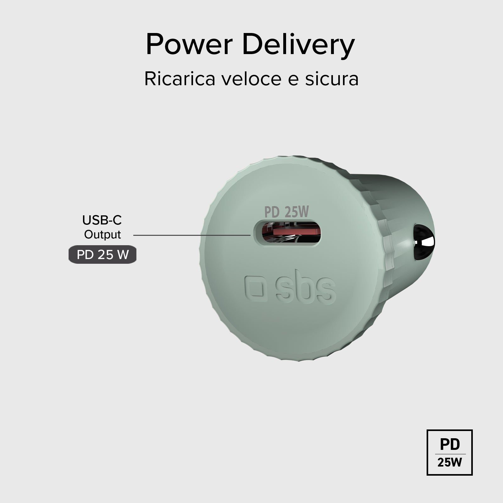 Cargador de coche con material reciclado GRS