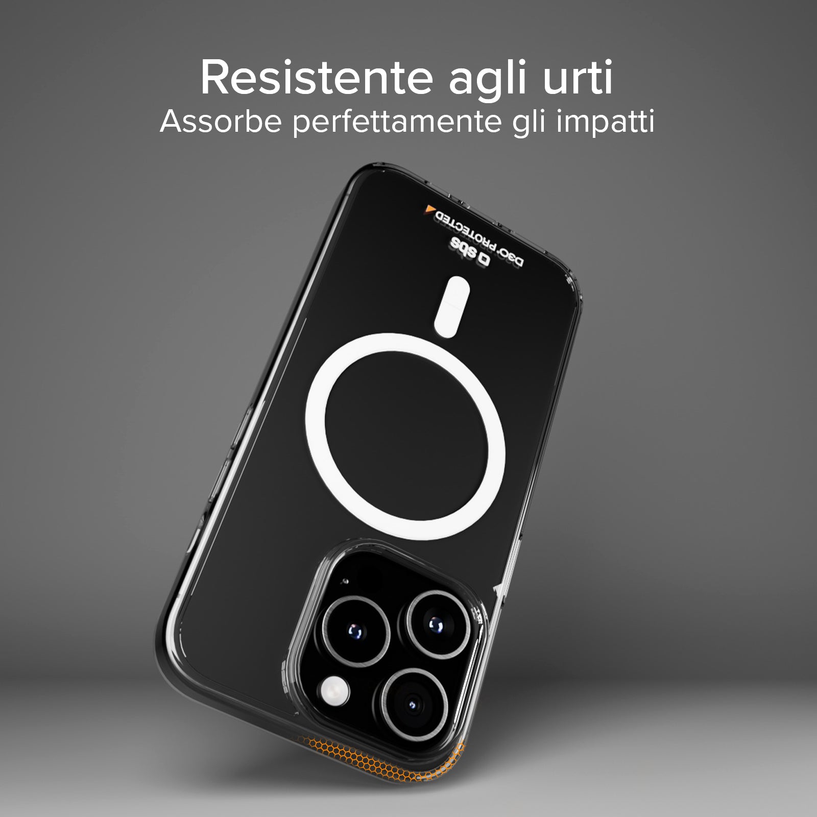 Cover ultraresistente per iPhone 15 Pro Max con tecnologia D3O