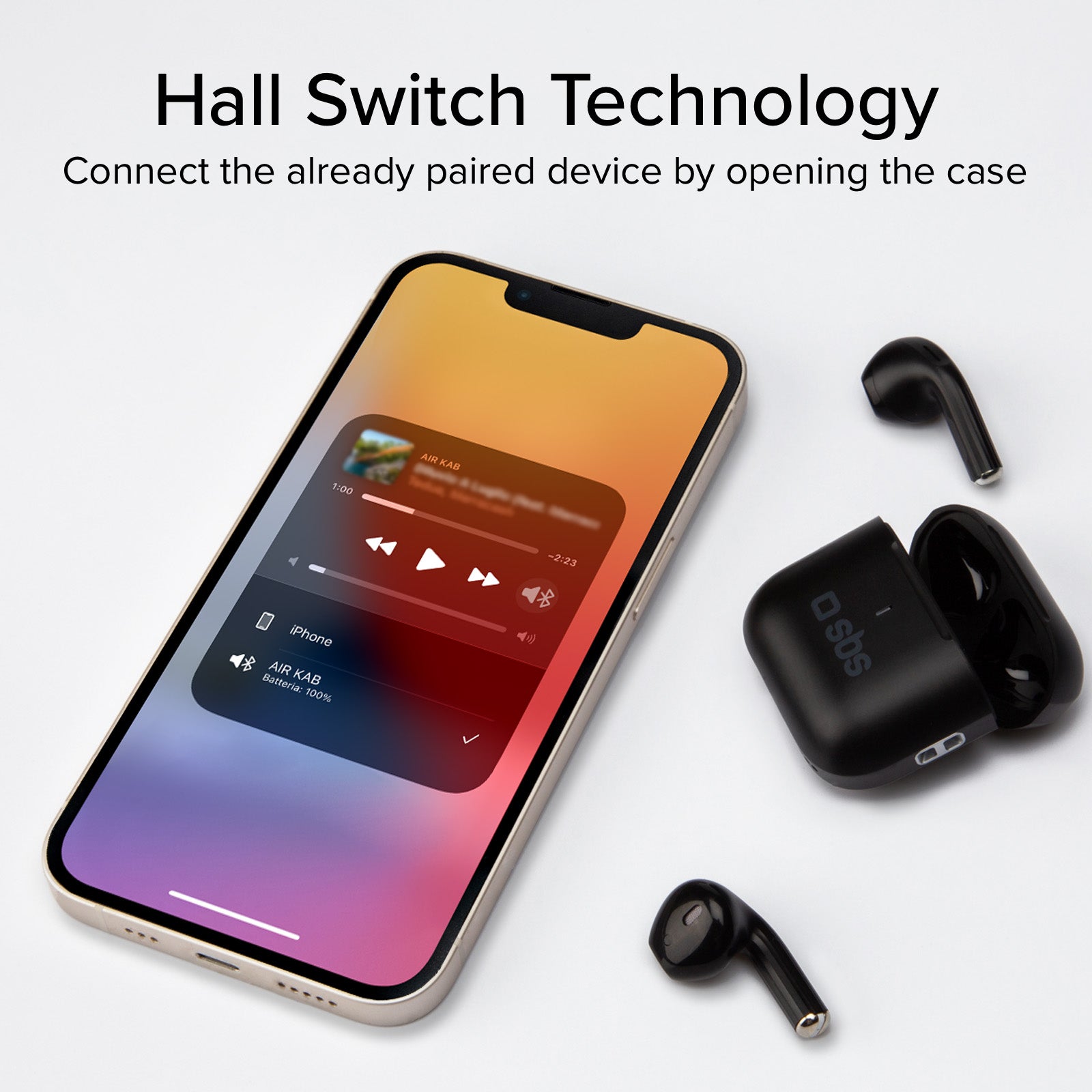 Auricolari TWS con custodia di ricarica da 250 mAh
