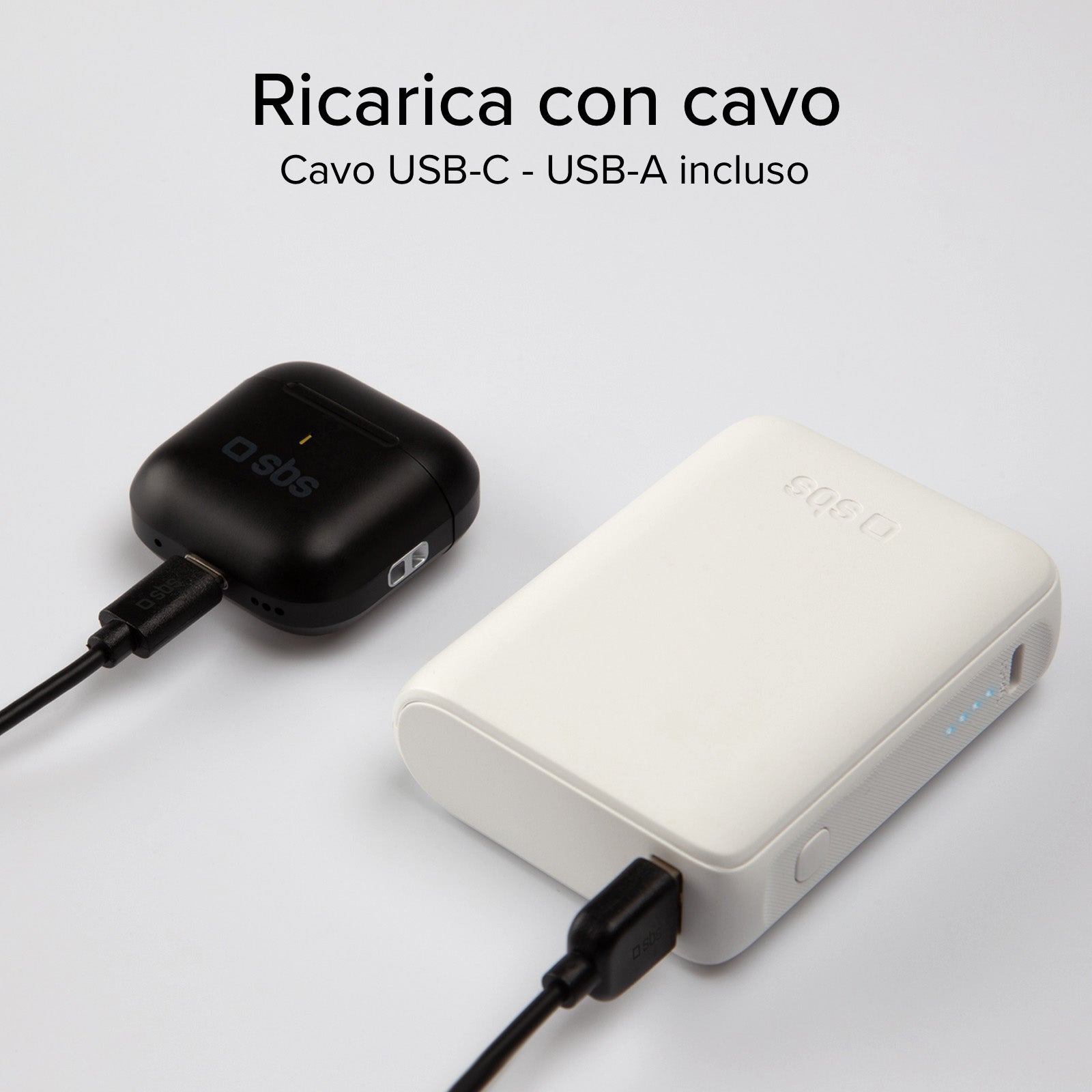 Auricolari TWS con custodia di ricarica da 250 mAh