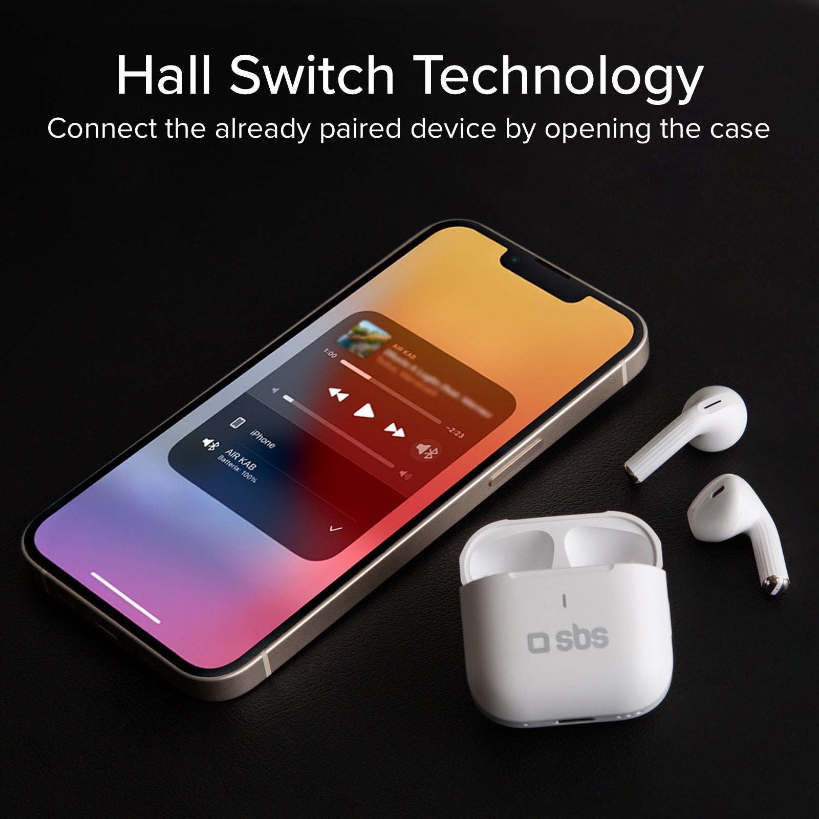 Auricolari TWS con custodia di ricarica da 250 mAh