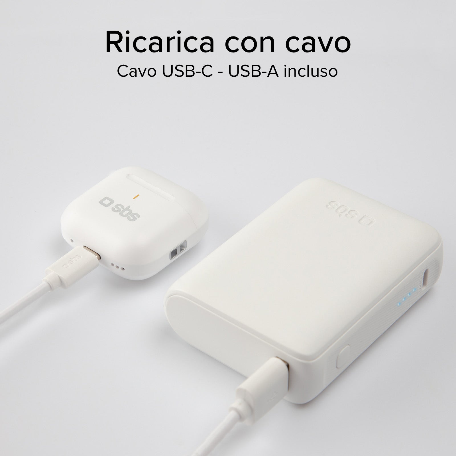 Auricolari TWS con custodia di ricarica da 250 mAh