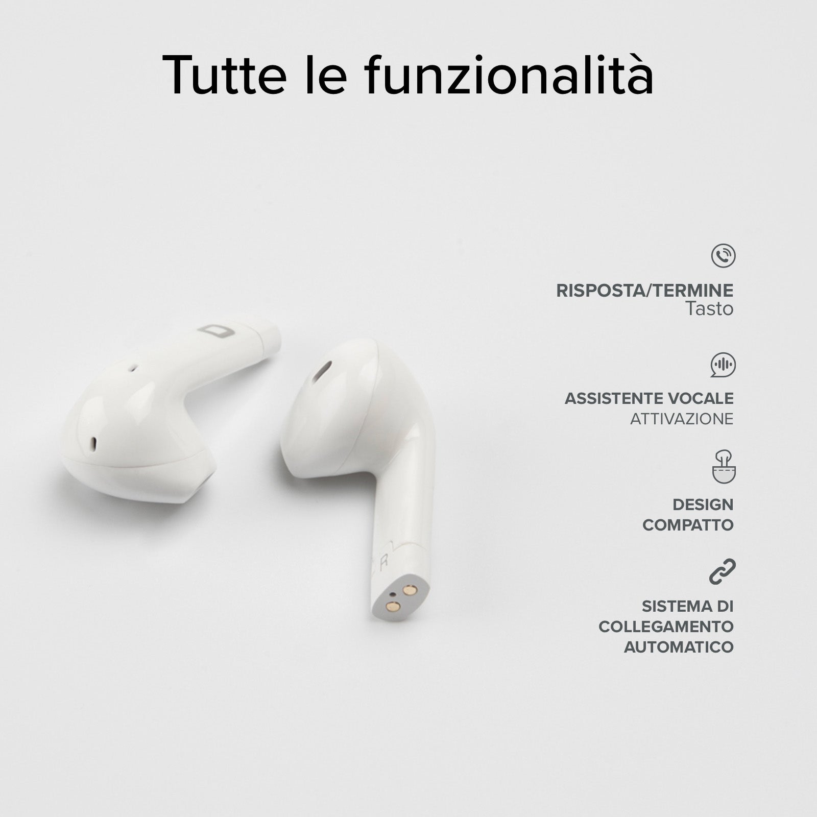 Auricolari TWS tascabili con custodia di ricarica