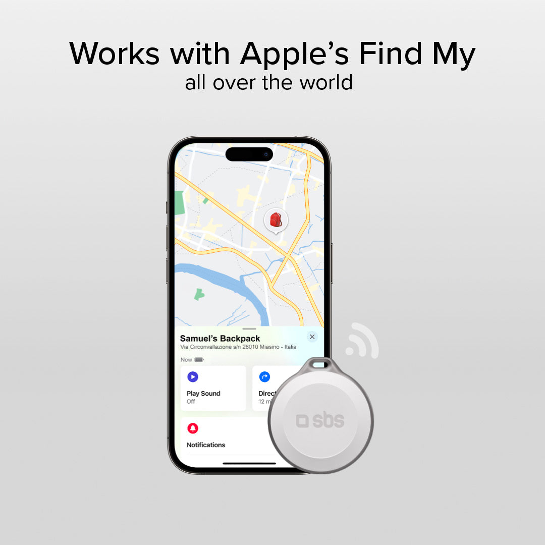 Water resistant object locator compatible with Apple Find My