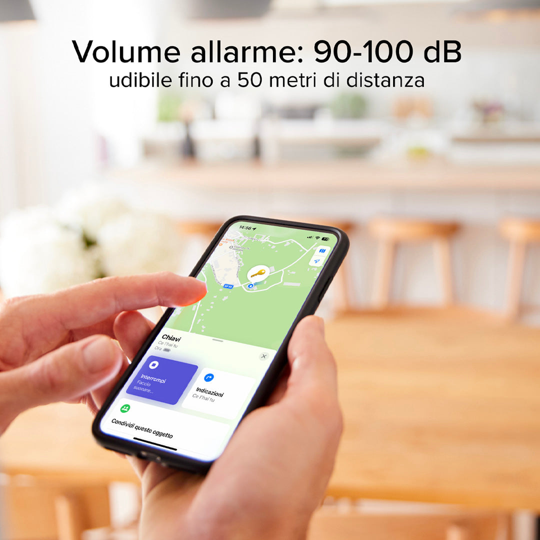 Localizzatore di oggetti water resistant compatibile con Apple Find My