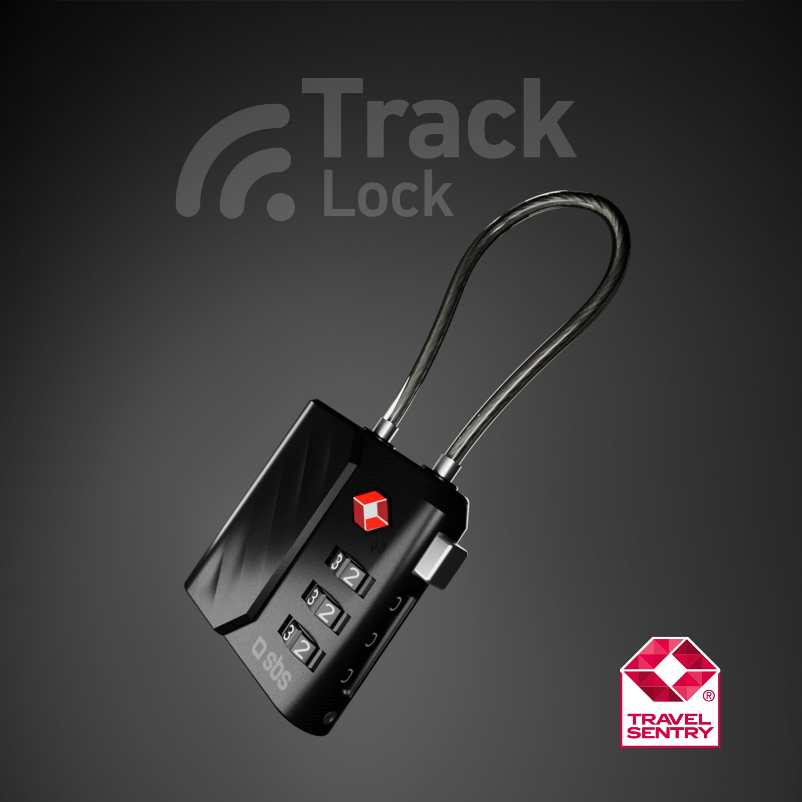 TSA-Schloss mit Tracker und doppelter Kompatibilität für Apple Find My und Google Find Hub, ideal für Koffer