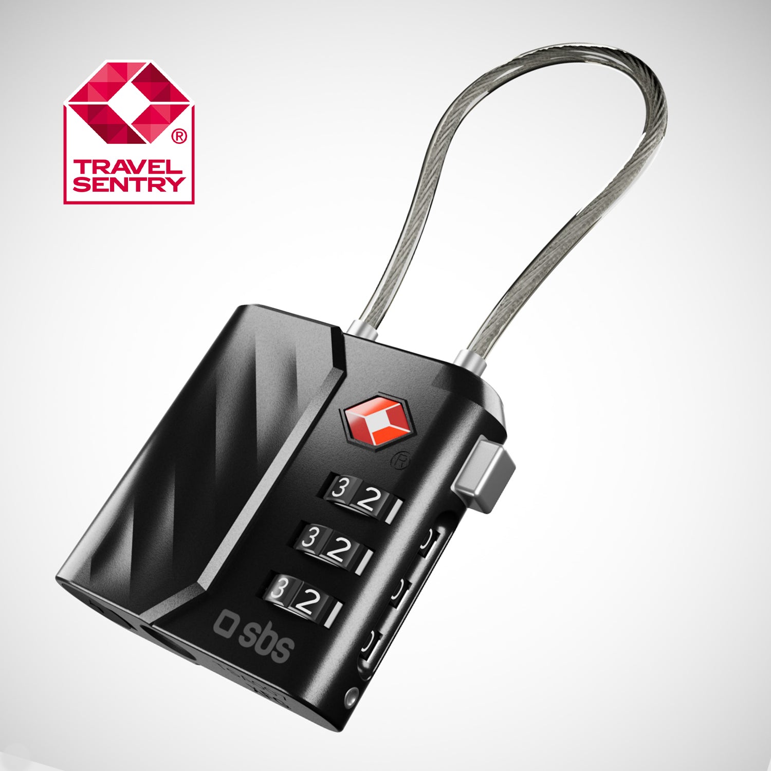 Lucchetto TSA con localizzatore integrato per valigie e borse