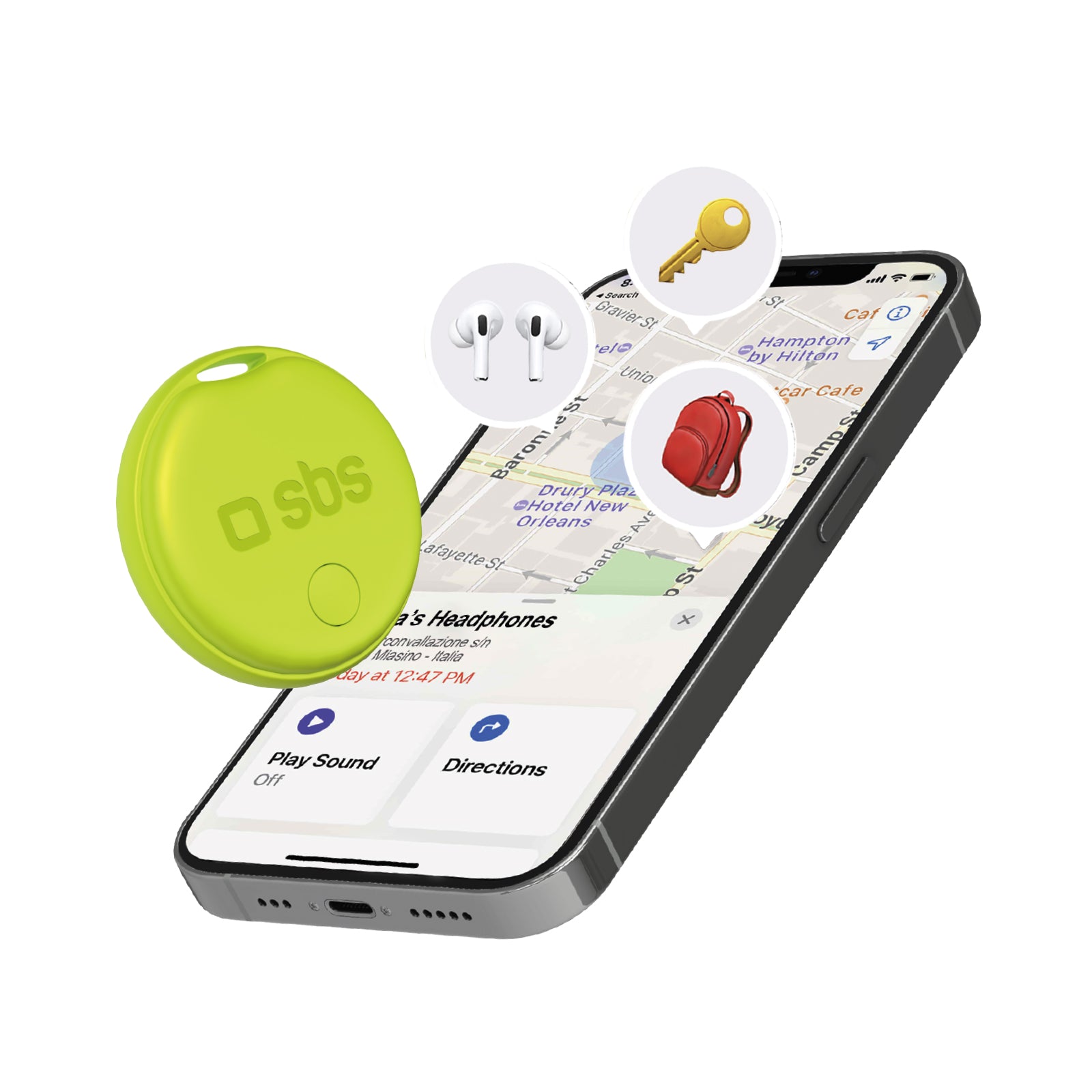 Wasserfester Objektsucher, kompatibel mit Apple Find My 2 St.