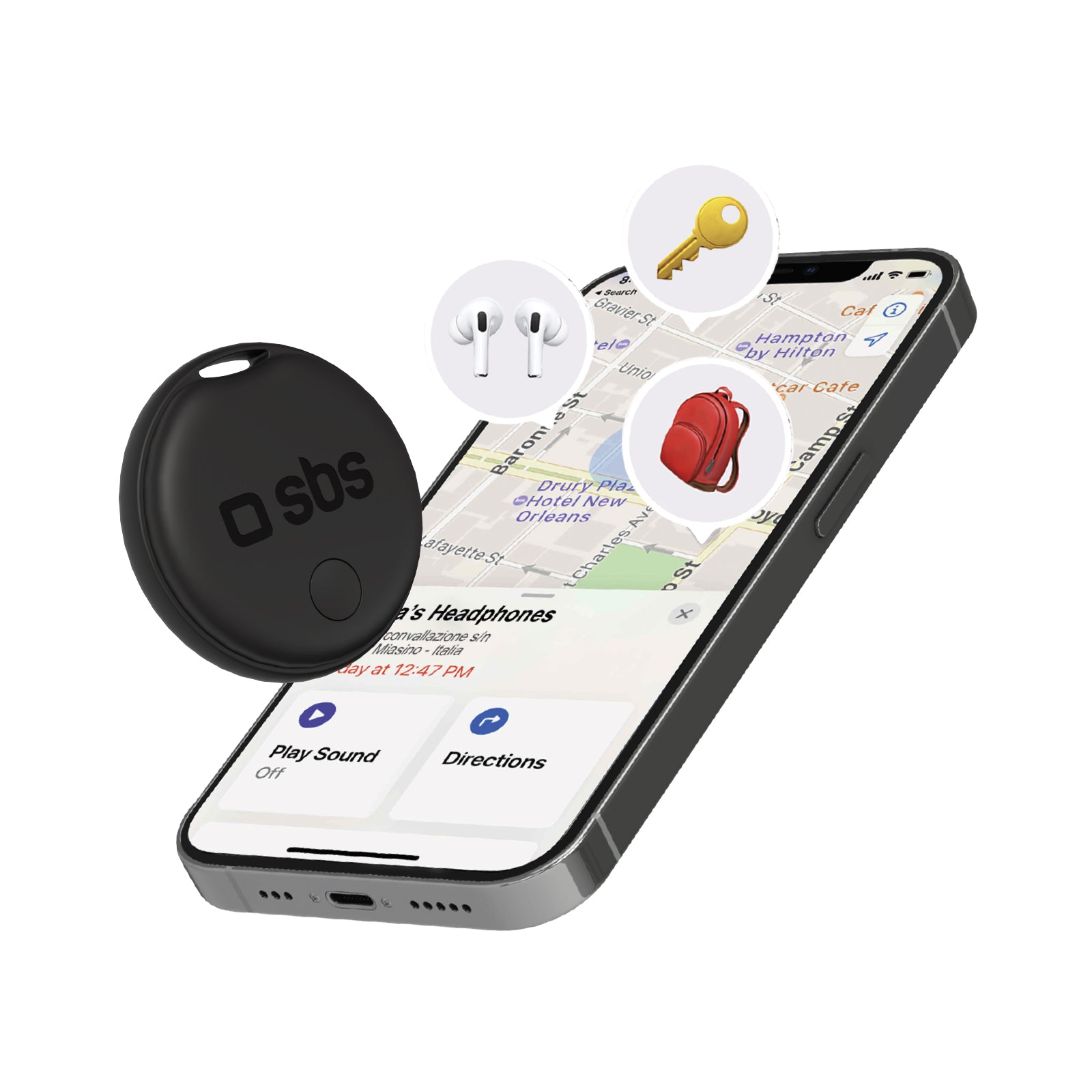 Wasserfester Objektsucher, kompatibel mit Apple Find My 2 St.