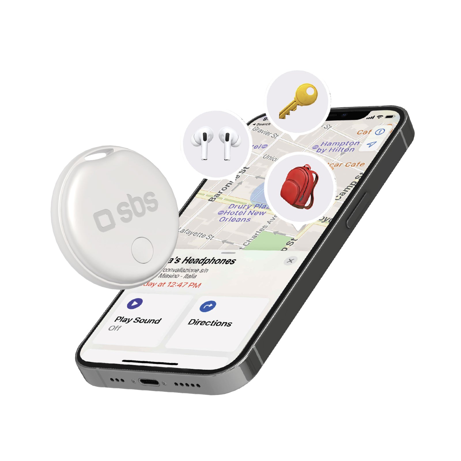 Wasserfester Objektsucher, kompatibel mit Apple Find My 2 St.