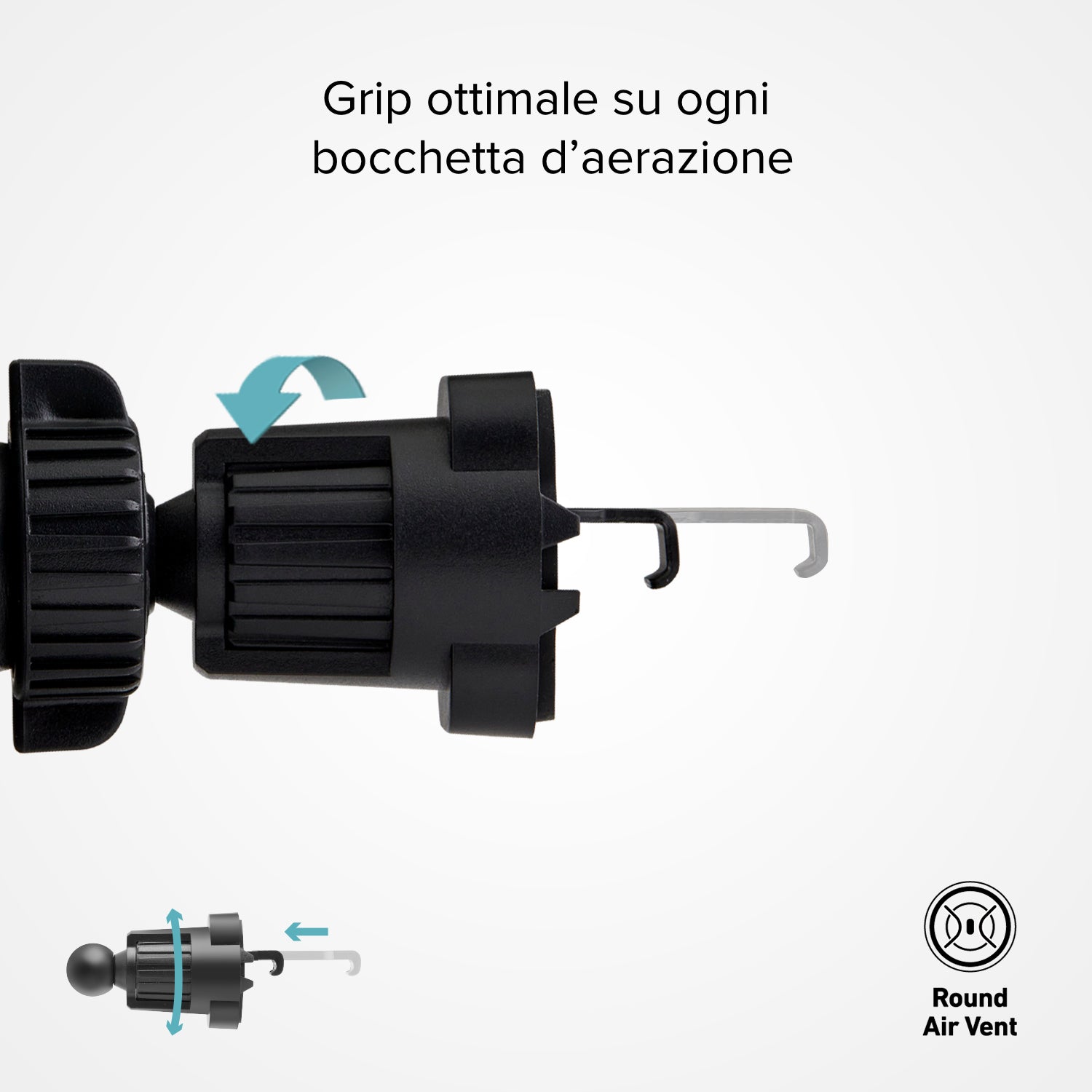 Hoole - Supporto auto per telefono con fissaggio clip a vite