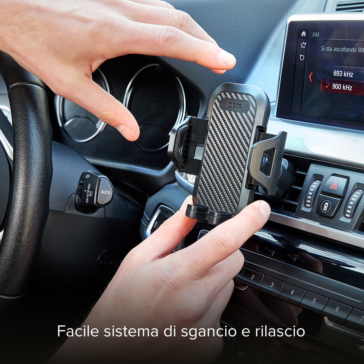 Hoole - Supporto auto per telefono con fissaggio clip a vite