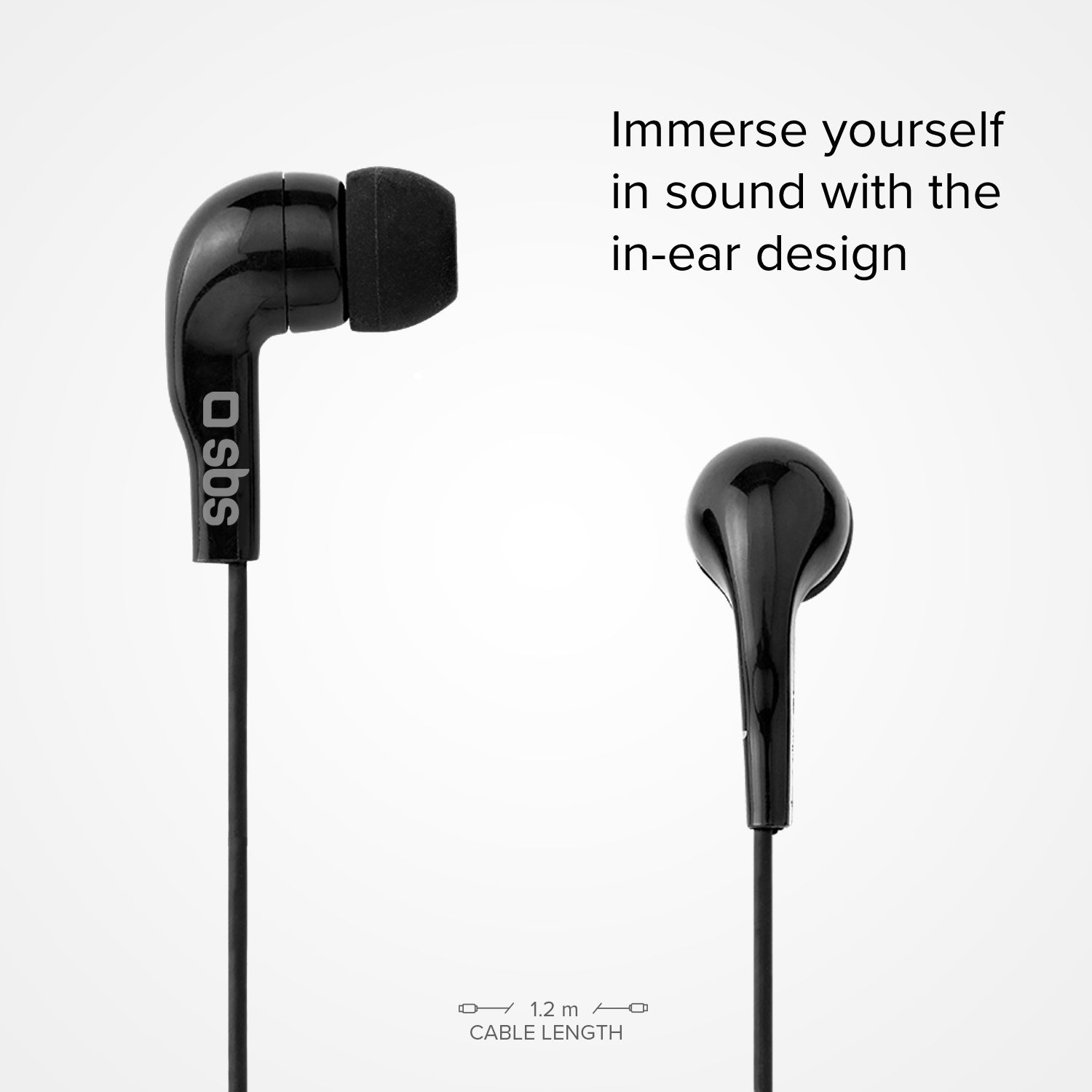 In-ear stereo earset Studio Mix 10, jack 3,5 mm with microphone and answer button