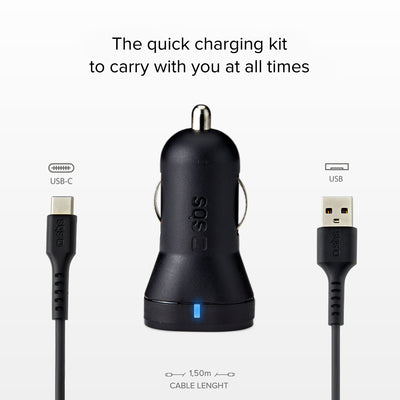 Kit de recharge USB-Type C pour voiture