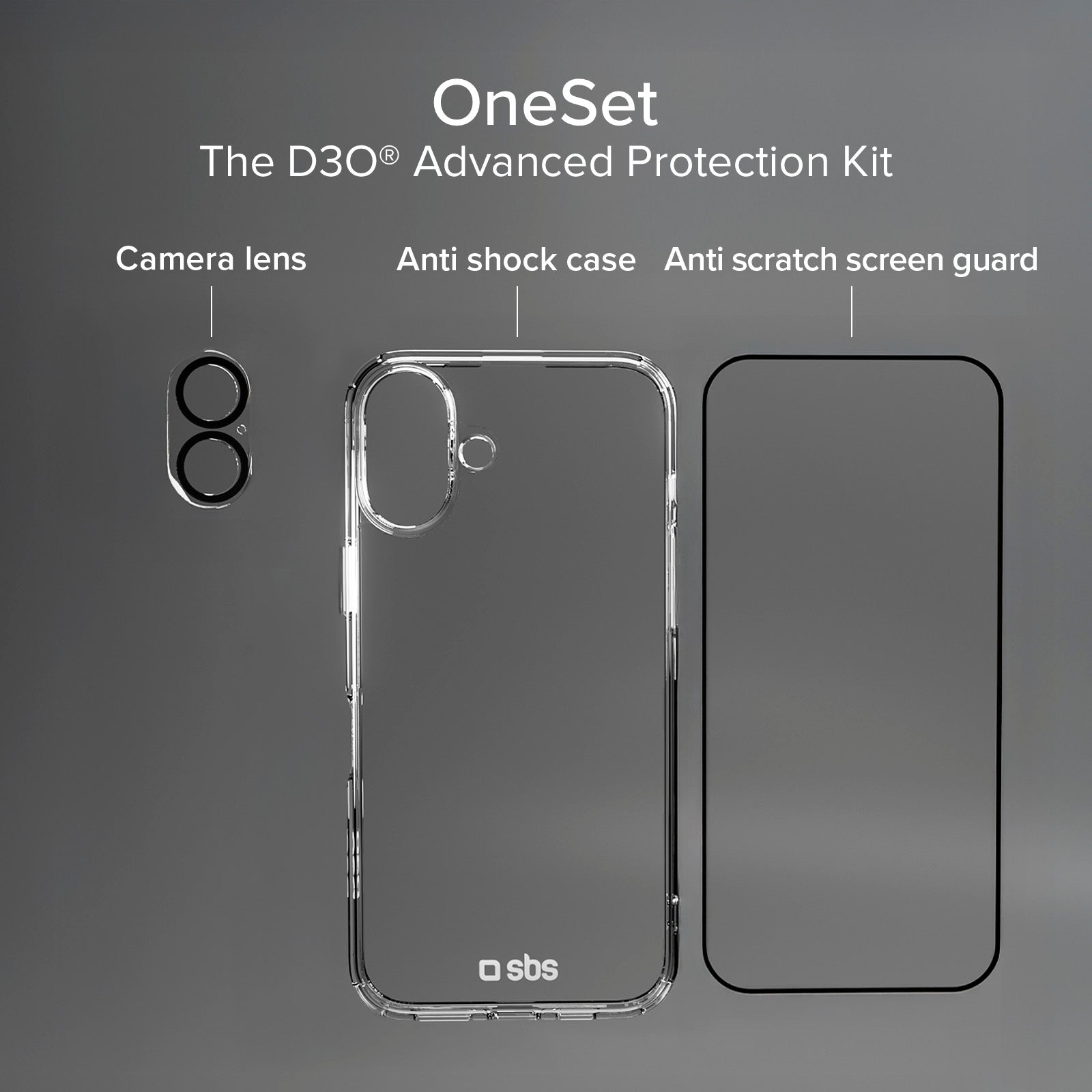 Kit de protection intégrale D3O pour iPhone 16
