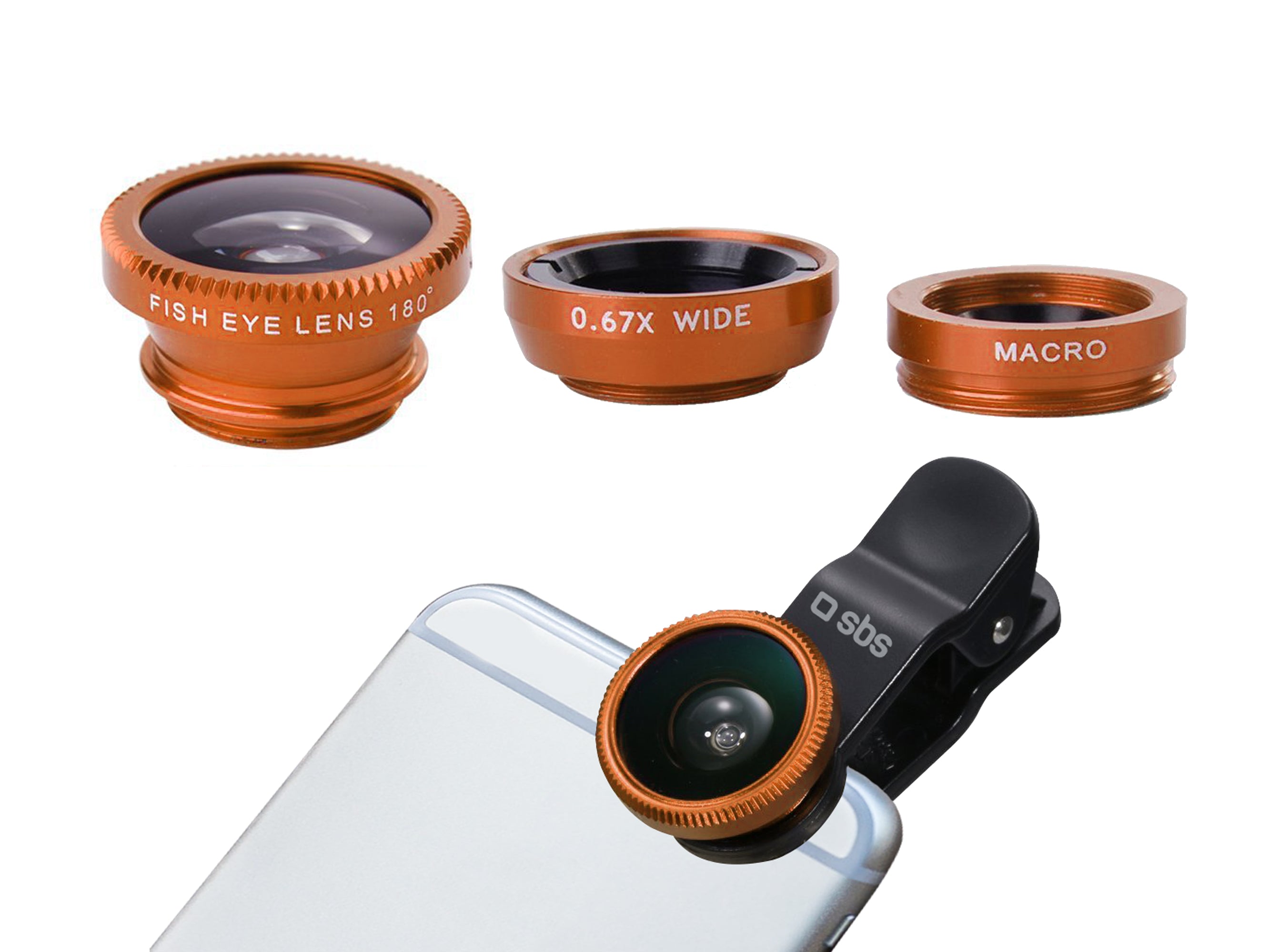 Kit d'objectifs 3 en 1 pour smartphone