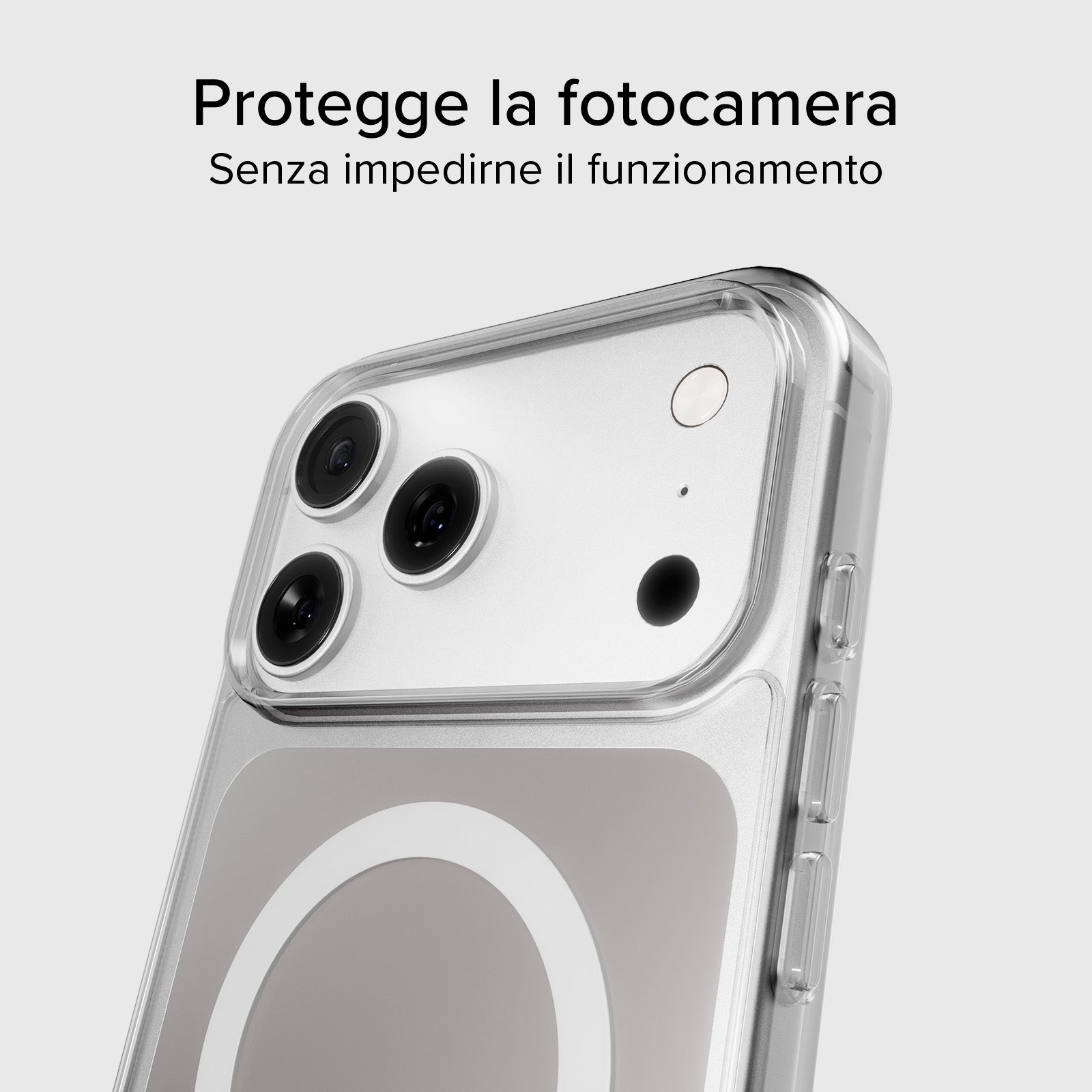 Funda transparente y fina para iPhone 17 Pro compatible con carga MagSafe