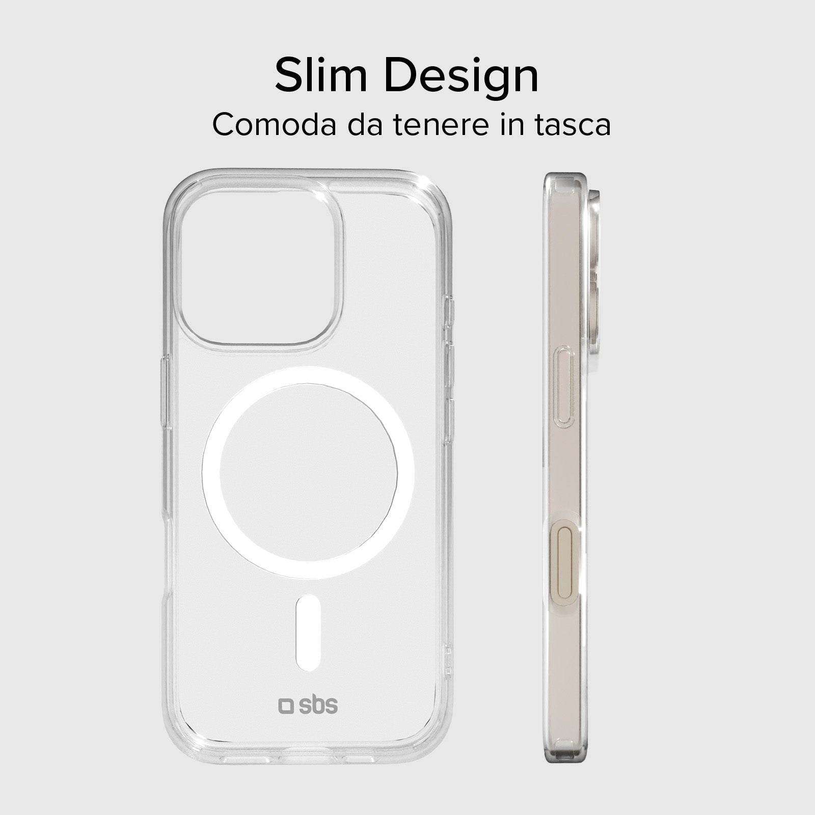 Encased Custodia Magnetica Trasparente Per IPhone 15 Pro Max Con Caricabatterie Wireless - Compatibile MagSafe, Antigraffio