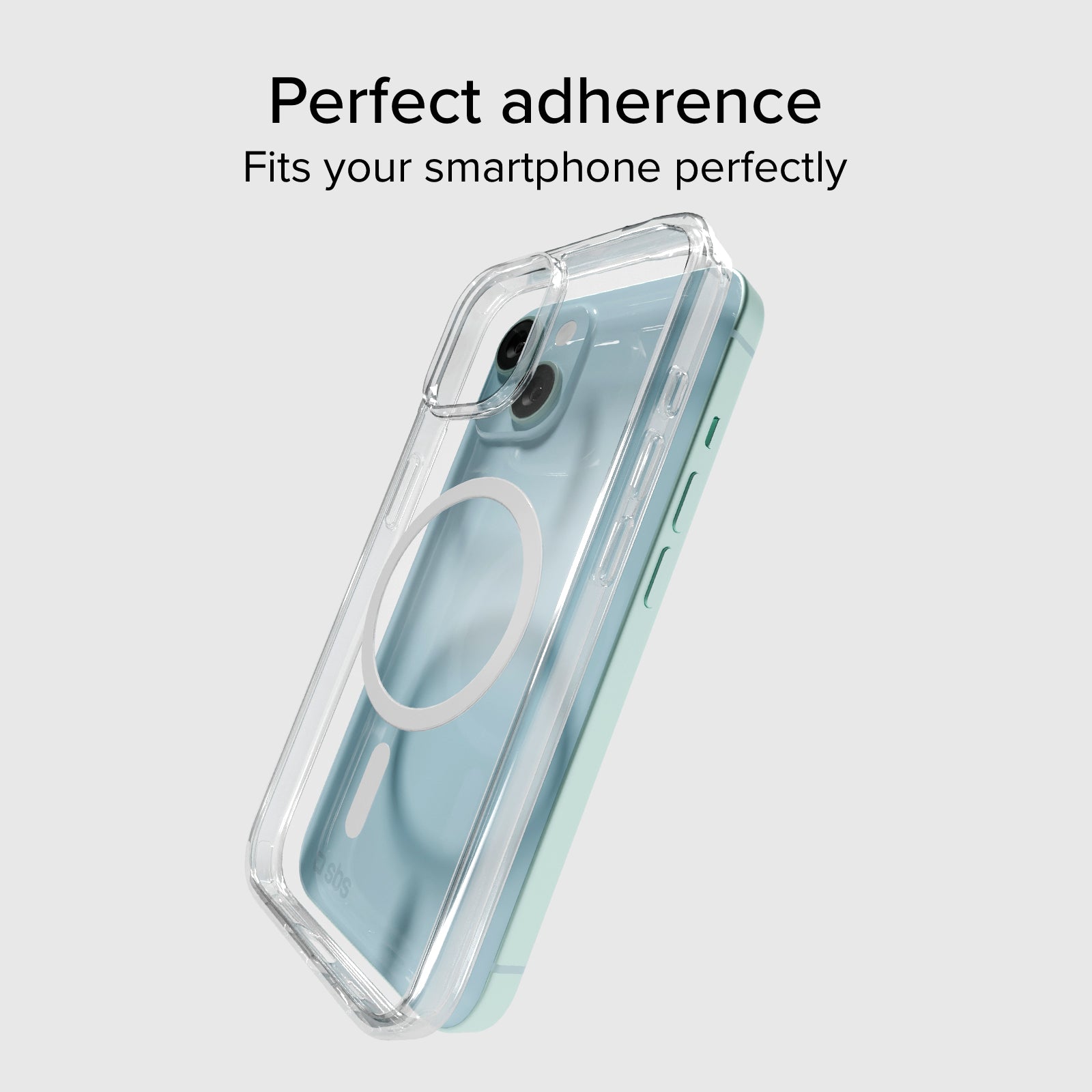 Rigid transparent case compatible with MagSafe charging for iPhone 15 Plus/14 Plus