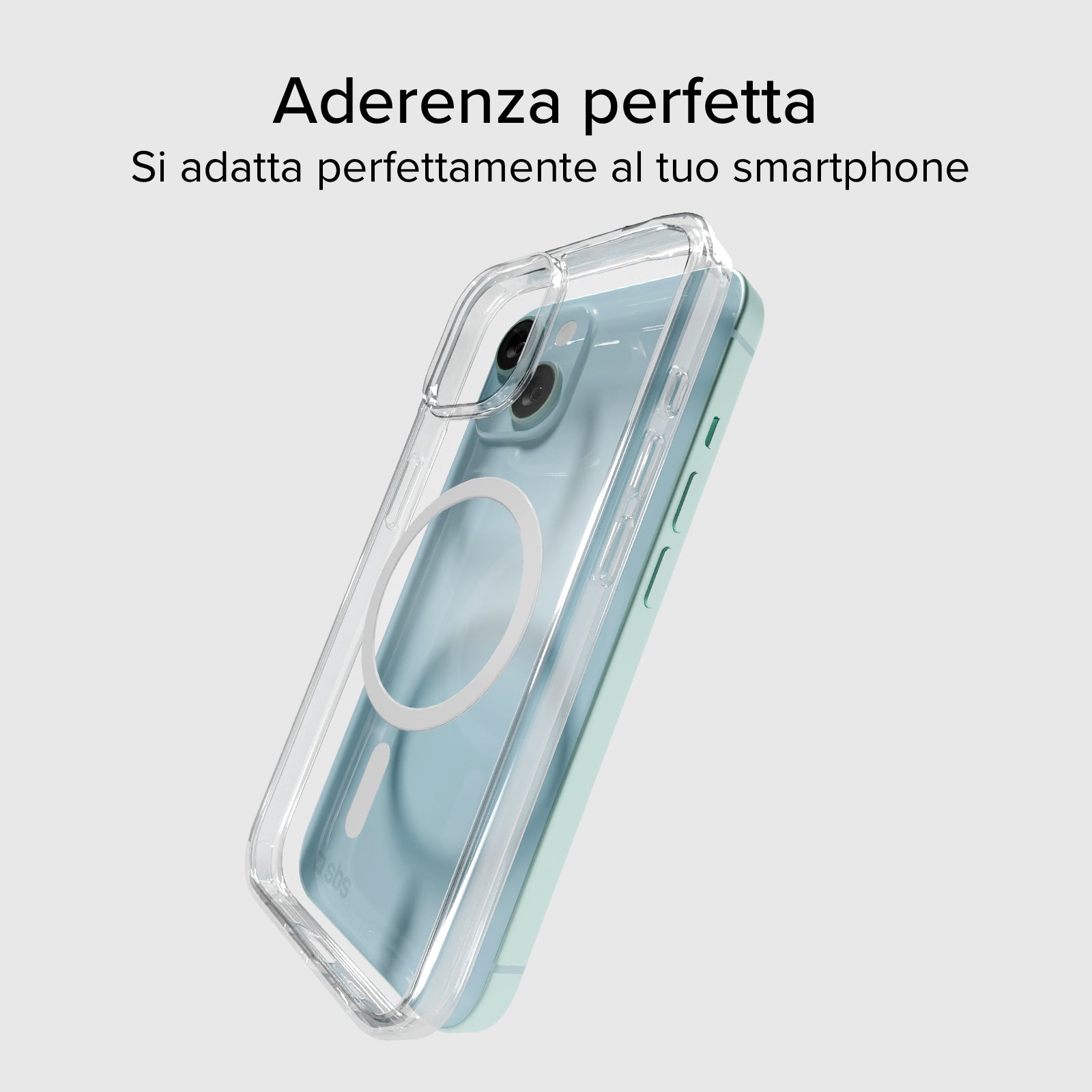 Rigid transparent case compatible with MagSafe charging for iPhone 15 Plus/14 Plus